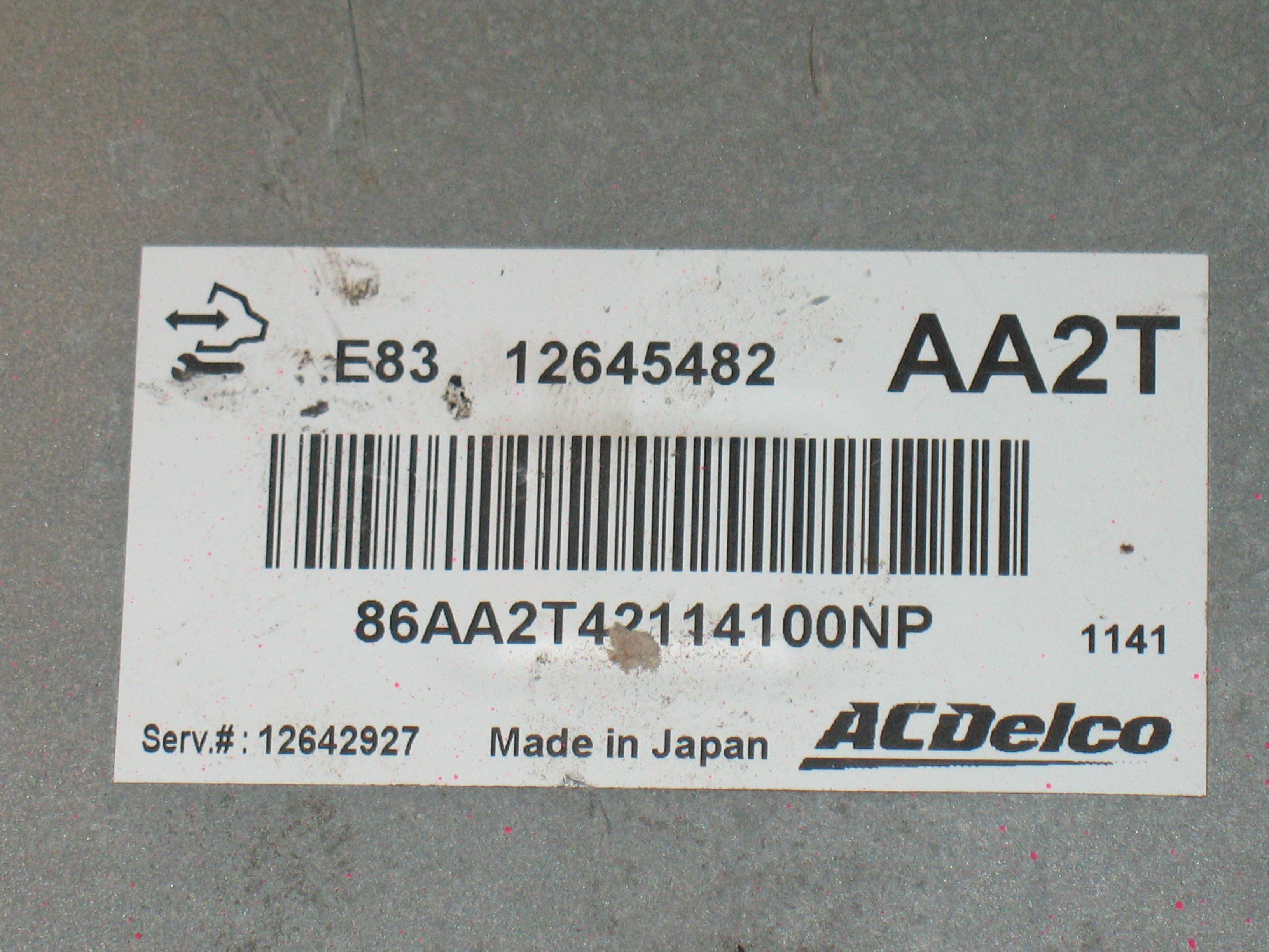 CENTRALINA MOTORE CHEVROLET AVEO ACDELCO 12645482 AA2T 12642927  E83