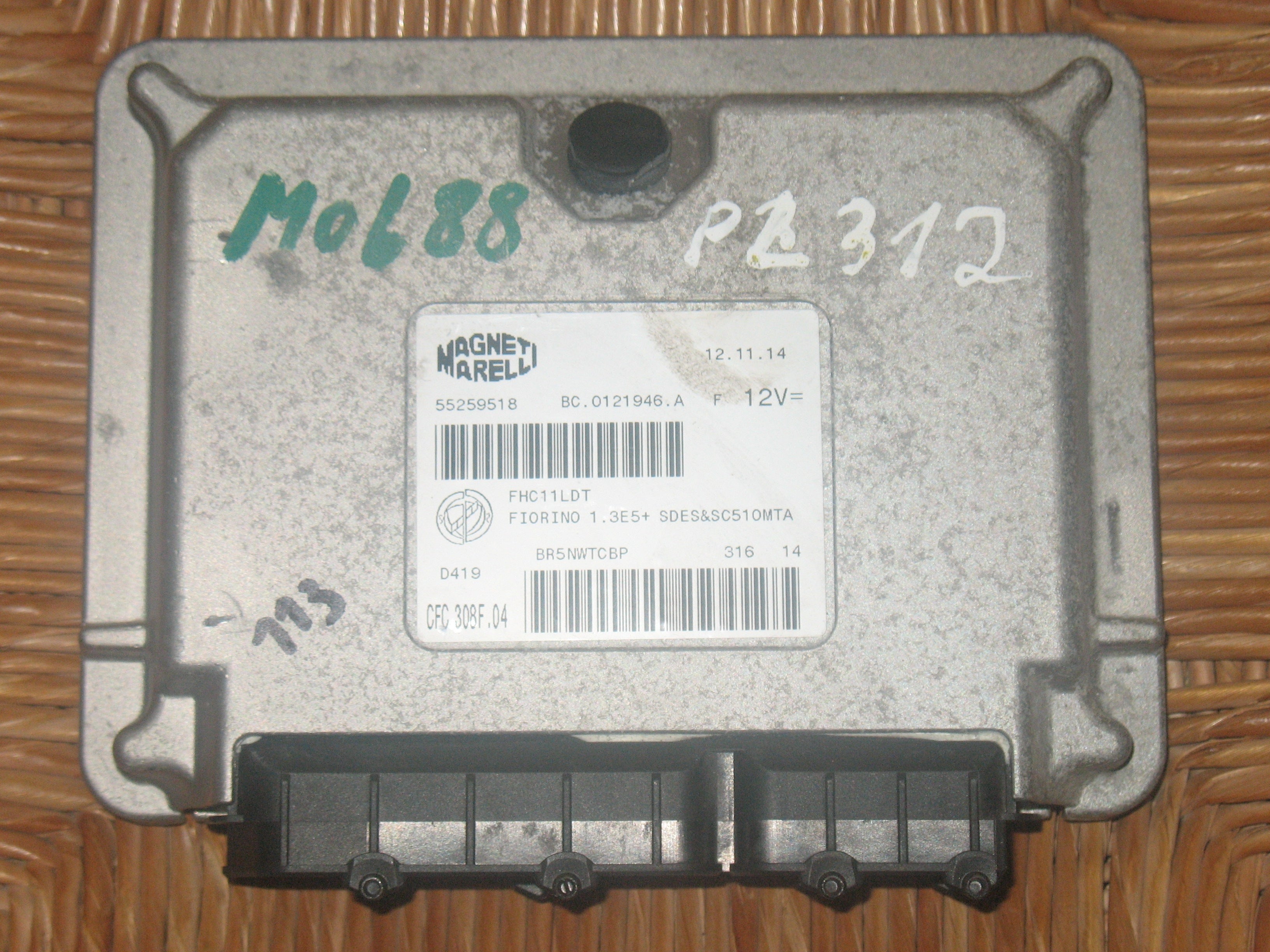 ECU CENTRALINA FIAT FIORINO 1.3 MJET 95HP 55259518 CFC308F.04 CFC 308F.04 BC.0121946.A