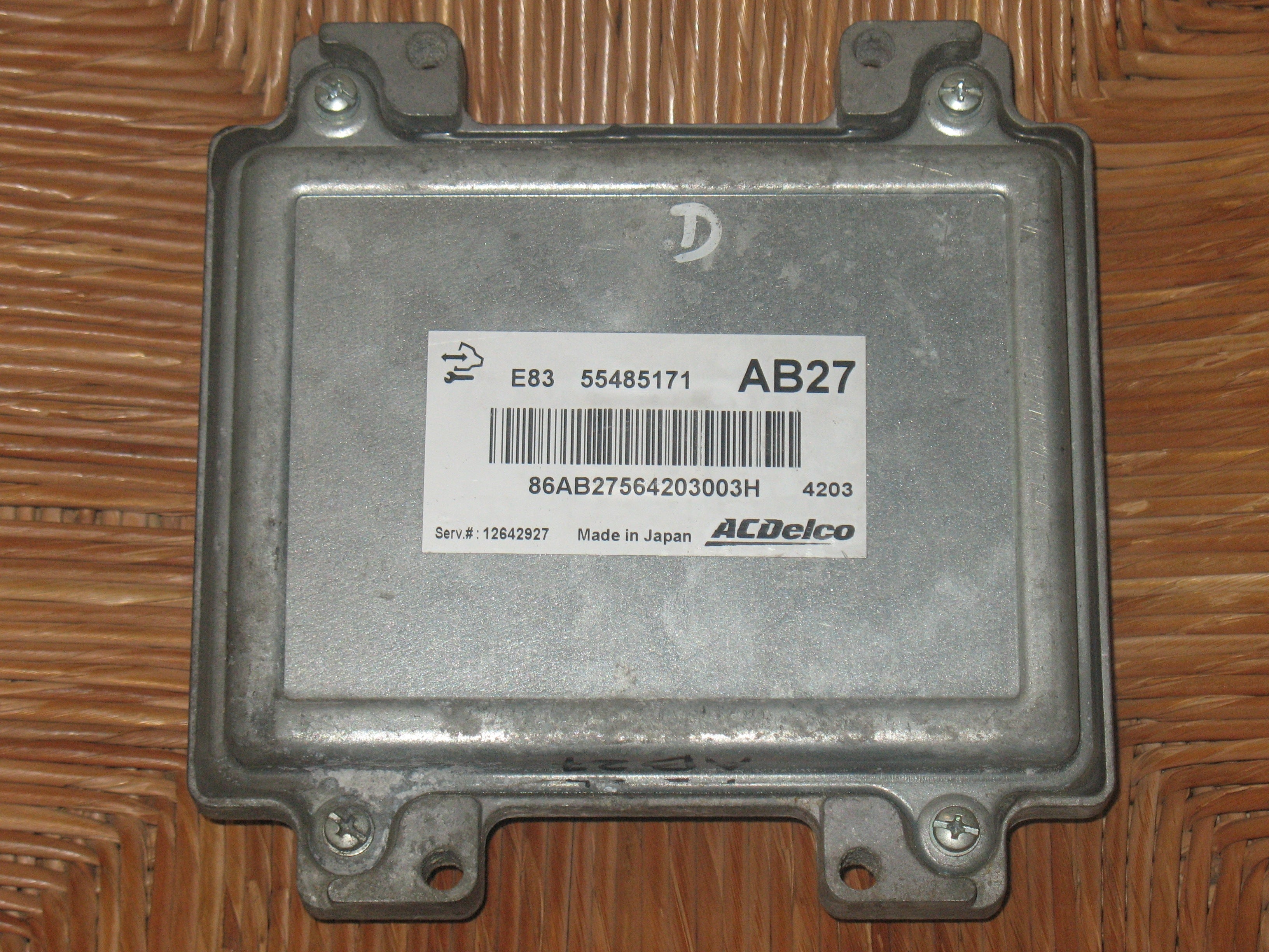 ECU CENTRALINA MOTORE ACDELCO 55485171 12642927 AB27 E83