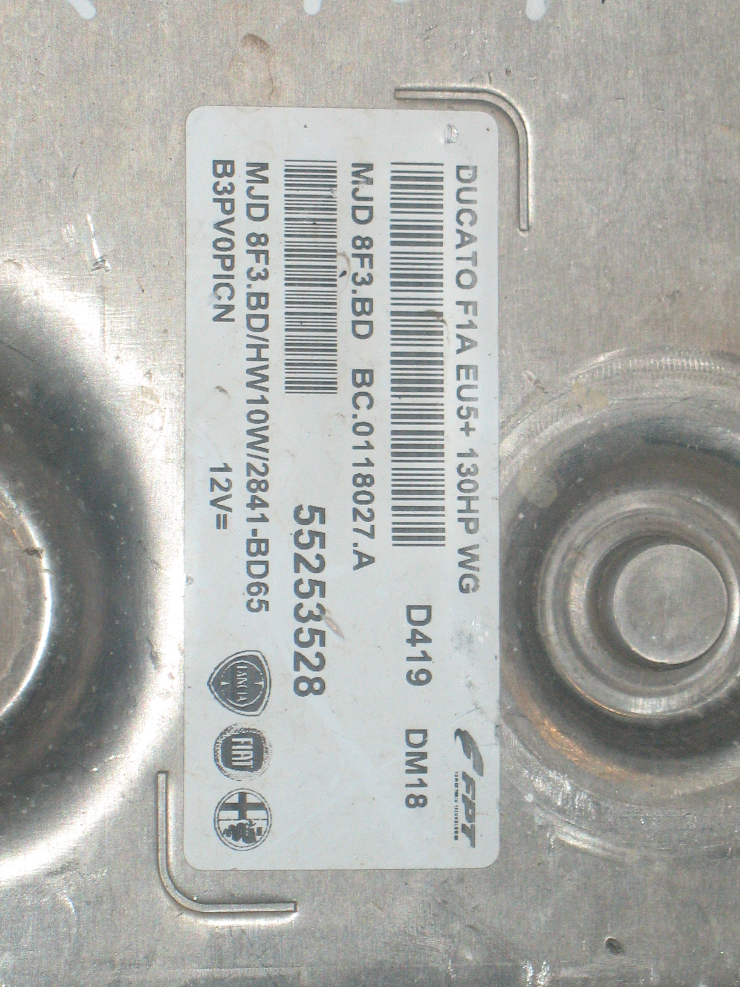 CENTRALINA MOTORE FIAT DUCATO 2.3 130 HP MAGNETI MARELLI MJD 8F3.BD MJD8F3BD 55253528