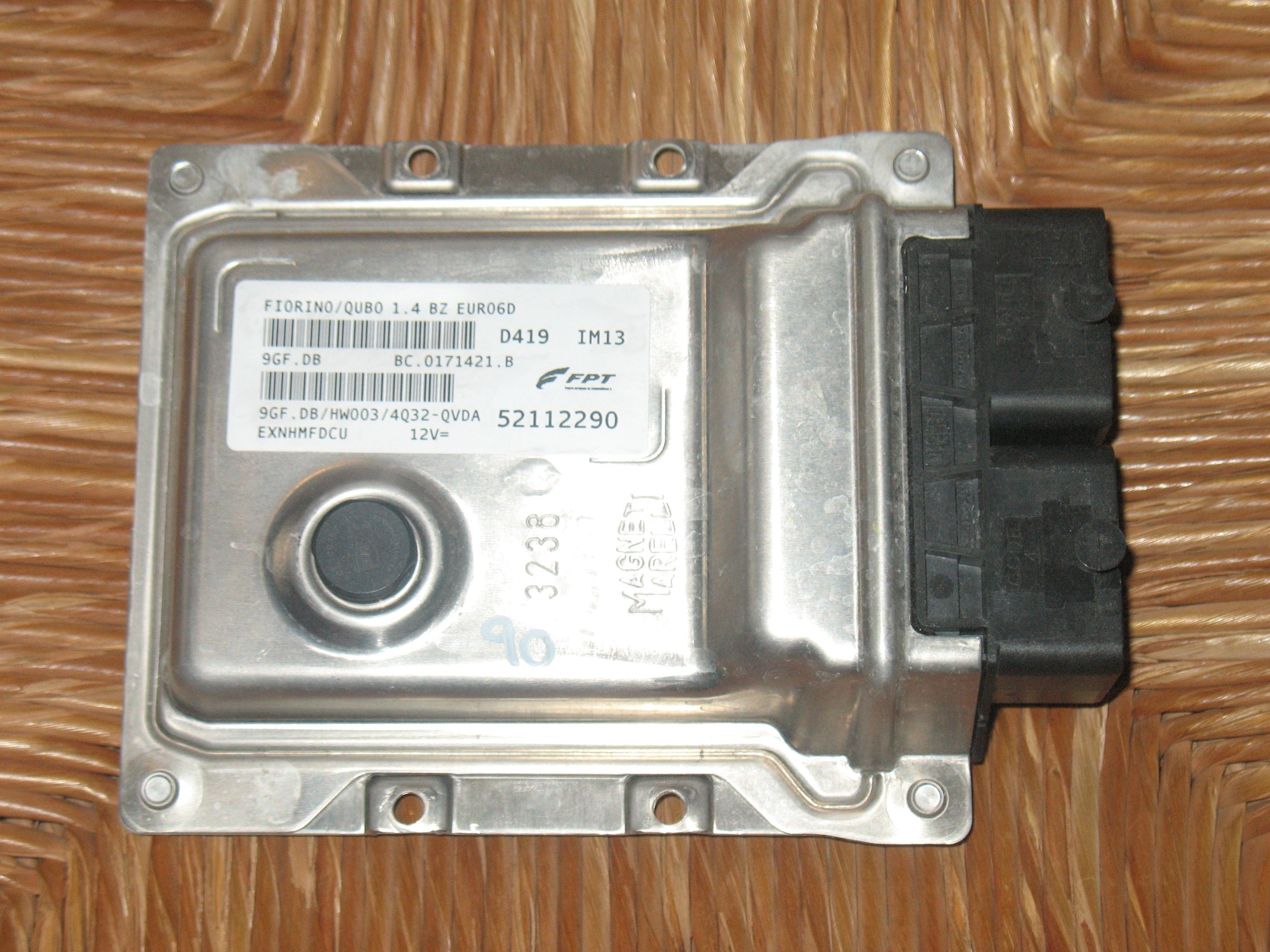 52112290 9GFDB HW003 ECU CENTRALINA Fiat FIORINO Engine Size: 1.4 2017-2019 BC.0171421.B