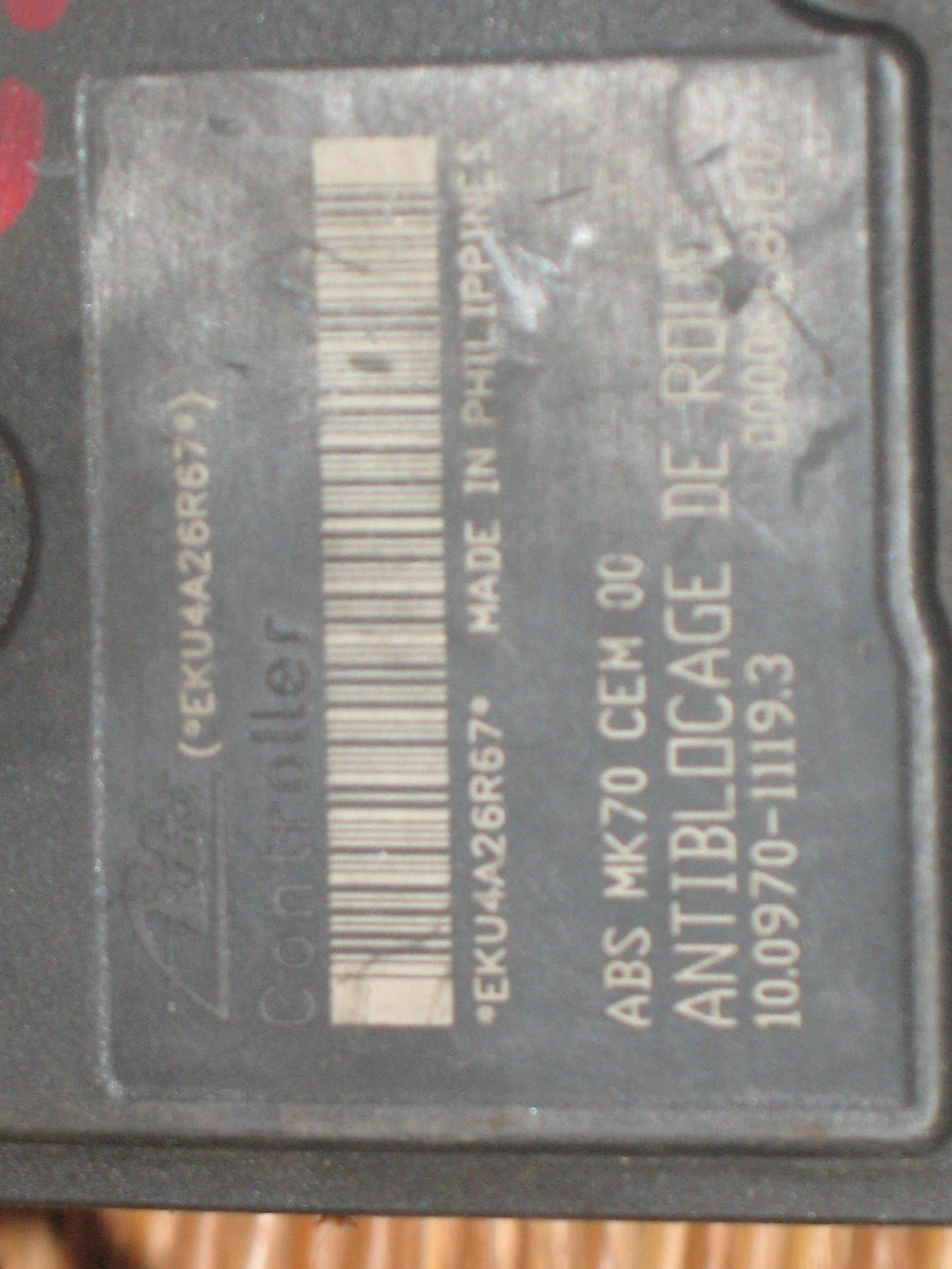 PEUGEOT 206 207 ABS ATE 10 0207-0.037,4 10,0970-1.119,3 C2 C3