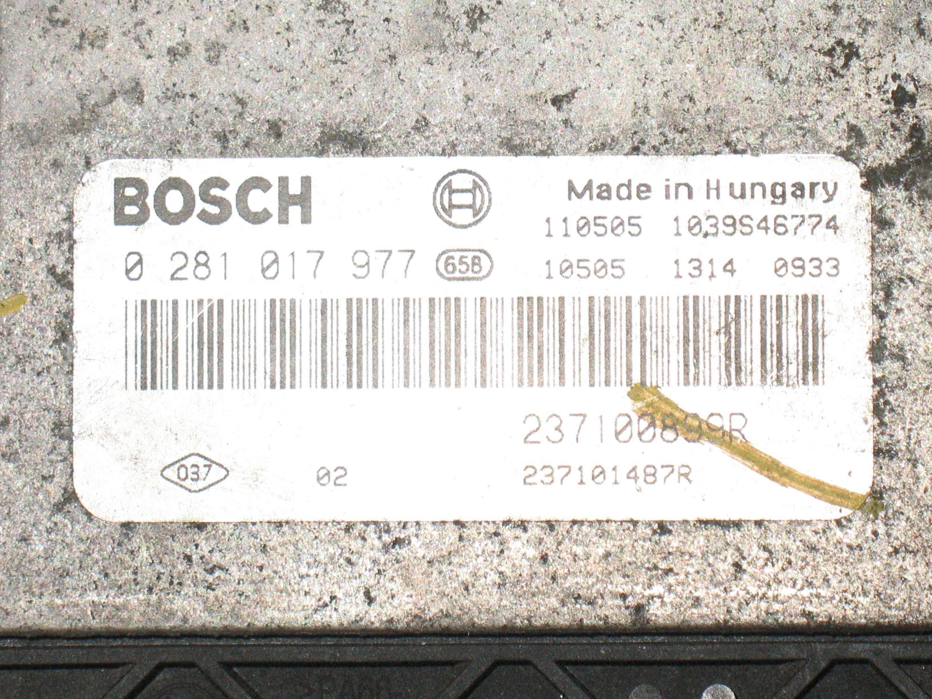 ECU RENAULT 2.3 DCI BOSCH 0281017977 237100899R 237101487R EDC 17C11-3.4