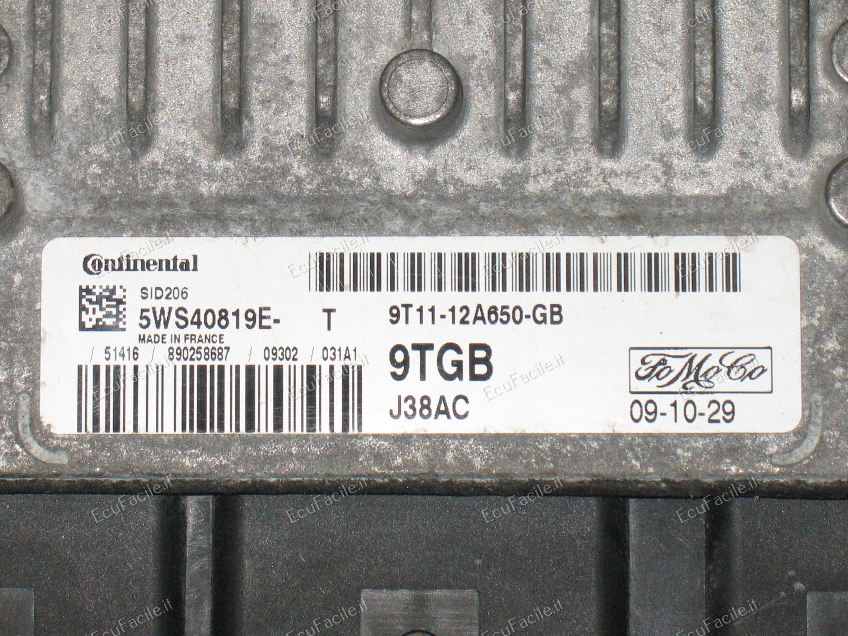 FORD TRANSIT 2.0 TDCI 5WS40819G-T 9T11 12A650GD 9TGD SID206