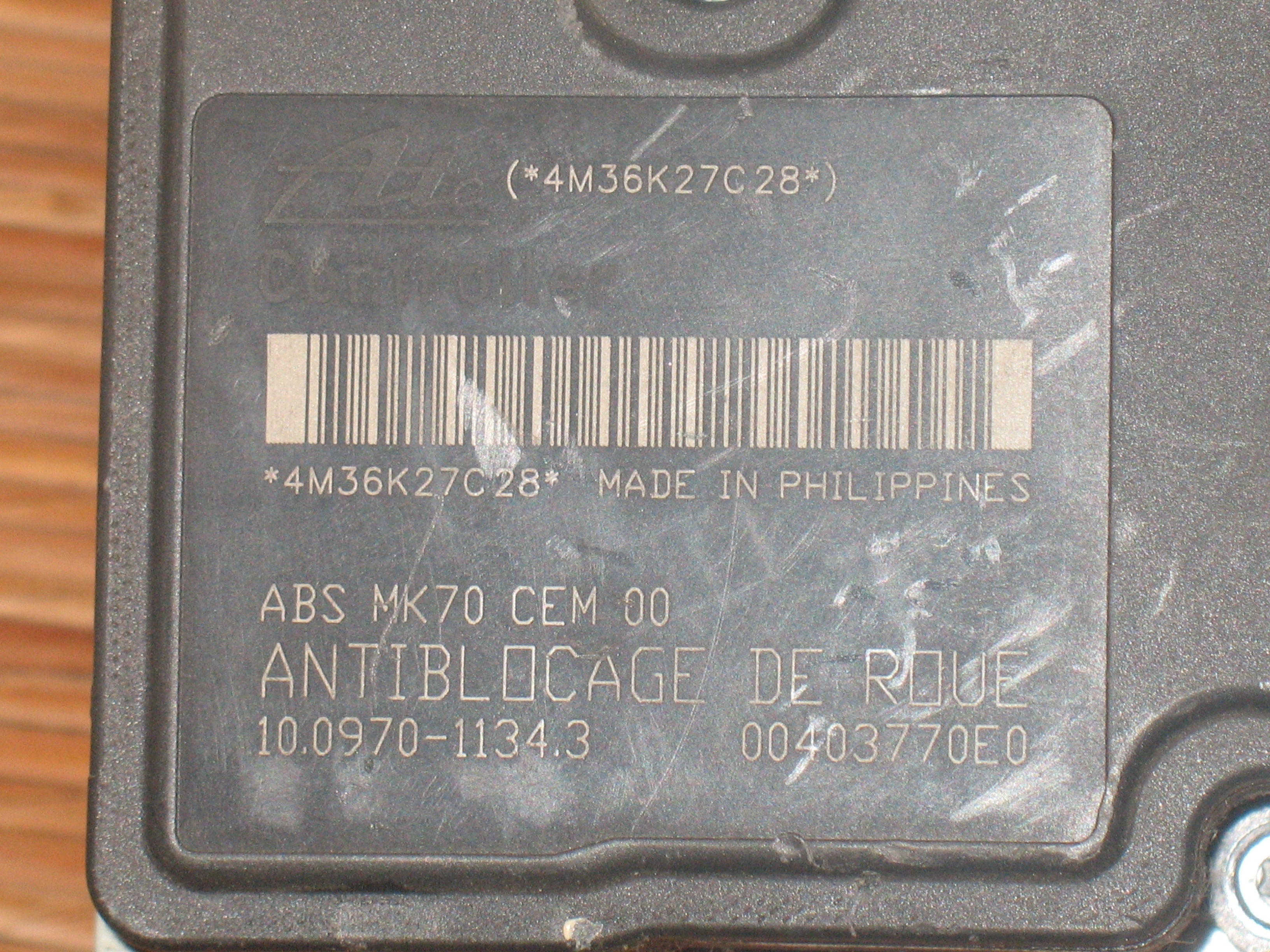 9662150380 CENTRALINA POMPA AGGREGATO ABS CITROEN C3 PLURIEL 1.4 50KW D 5M 3P (2006) RICAMBIO USATO 10.0207-0074.4 10.0970-1134.3