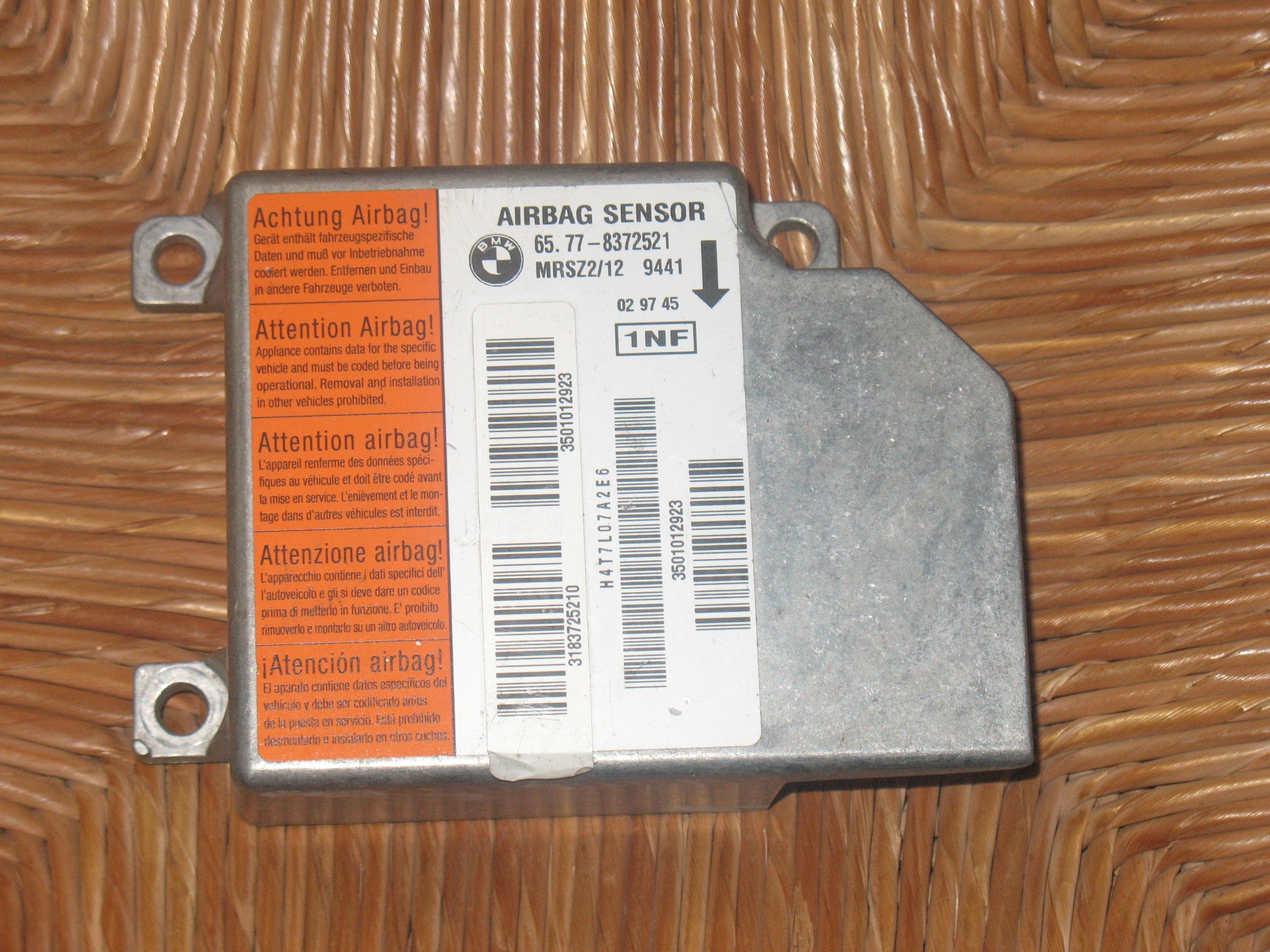 Centralina Airbag BMW 5 E39 65.77-8372521 MRSZ2/12