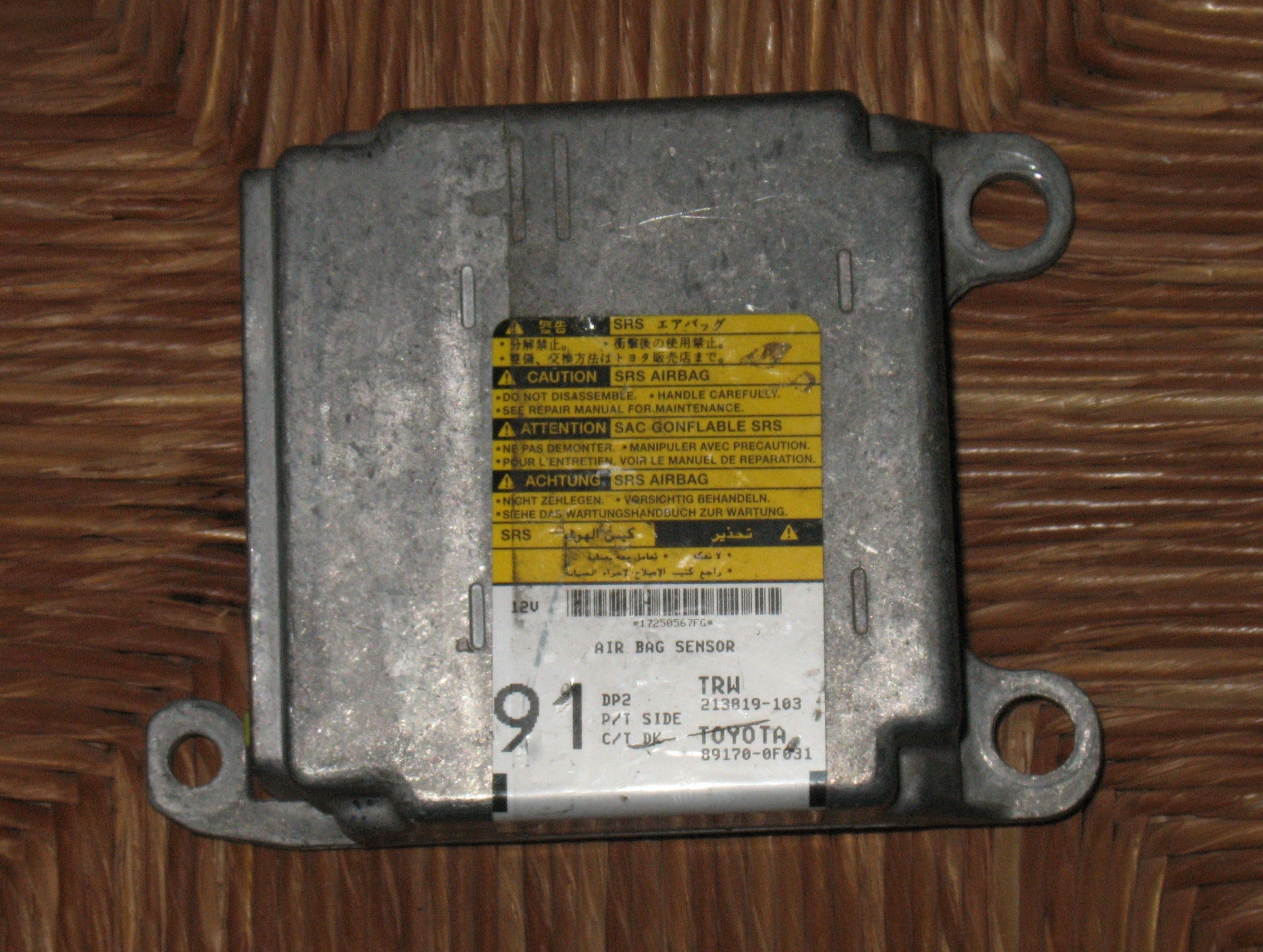 AIRBAG 89170 0F031 Toyota Corolla Verso 213819 103 Srs Airbag Sensore Crash 363853019134