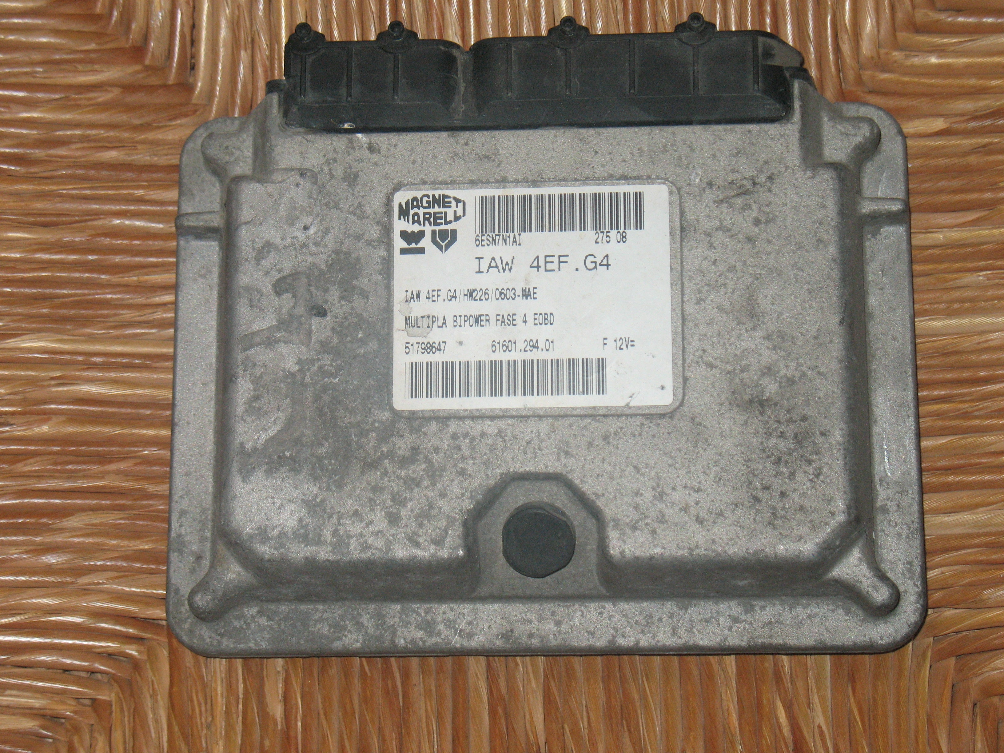 51798647 ECU FIAT MULTIPLA 1.6 BI-POWER 16V 103CV 1999-2011 IAW4EFG4 28087