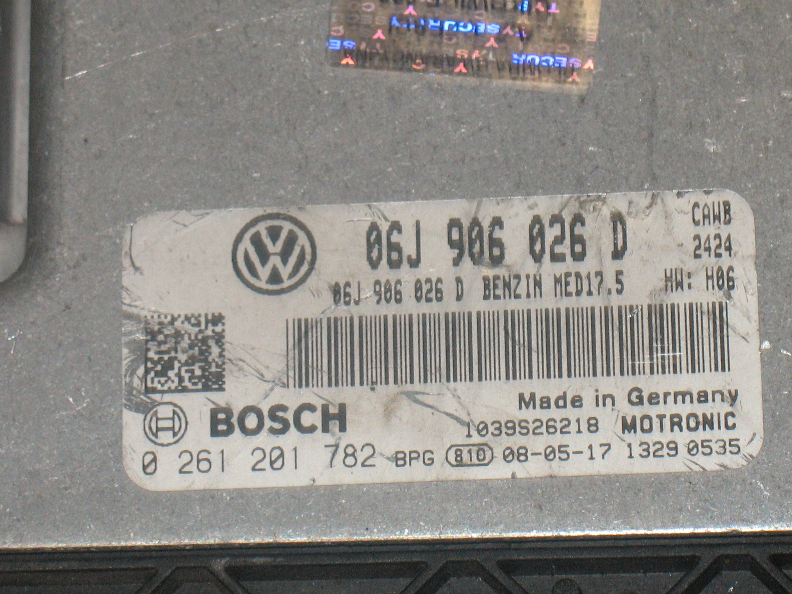 Centralina Motore ECU Volkswagen Passat 06J906026D 06J 906 026 D 0261201782 0 261 201 782 H14 1039S3268