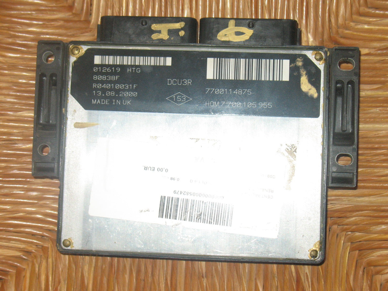 CENTRALINA MOTORE RENAULT CLIO 1.9 D LUCAS R04010031F HOM 7700105955 7700114875