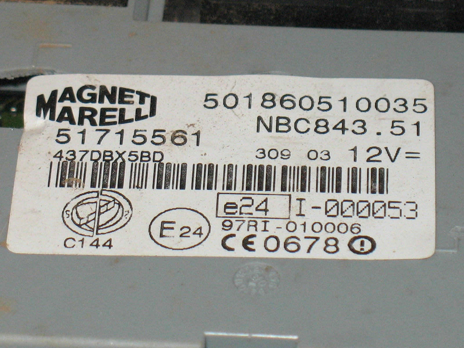 Kit Completo Lancia Ypsilon cc 1.3. Centralina Motore BOSCH 0261208034 00551955270 Body Computer MAGNETI MARELLI 51715561
