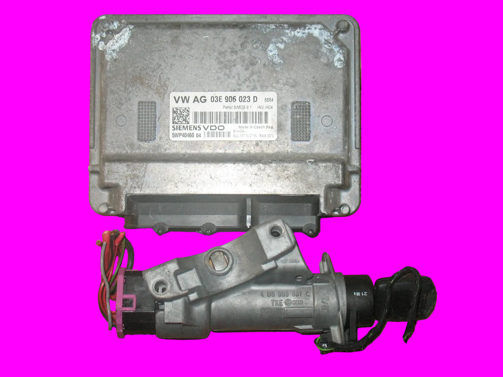03E906023D KIT ACCENSIONE AVVIAMENTO SEAT IBIZA 1.2 B 51KW 5M 5P (2008) CENTRALINA MOTORE 03e906023d siemens 5wp4050204 BODY COMPUTER 6Q1937049D