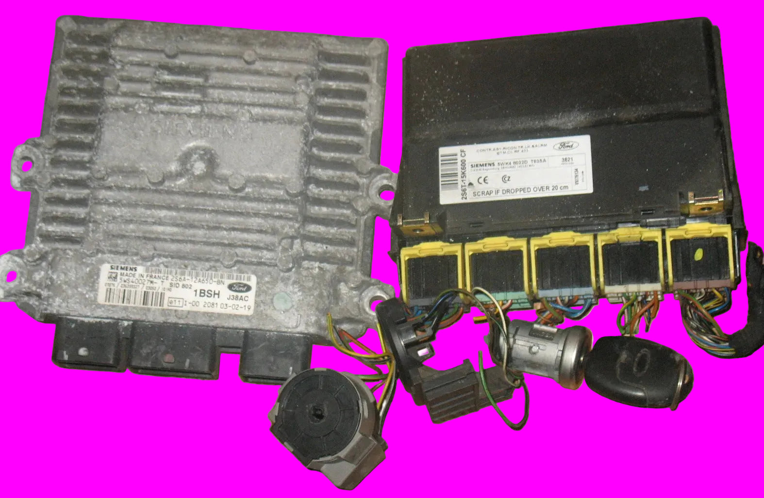 KIT Centralina 2S6A-12A650-BN 1BSH 5WS40027MT SID802 FORD Fiesta 1.4 TDCI BODY 2S6T-15K600-CF 5WK48032D