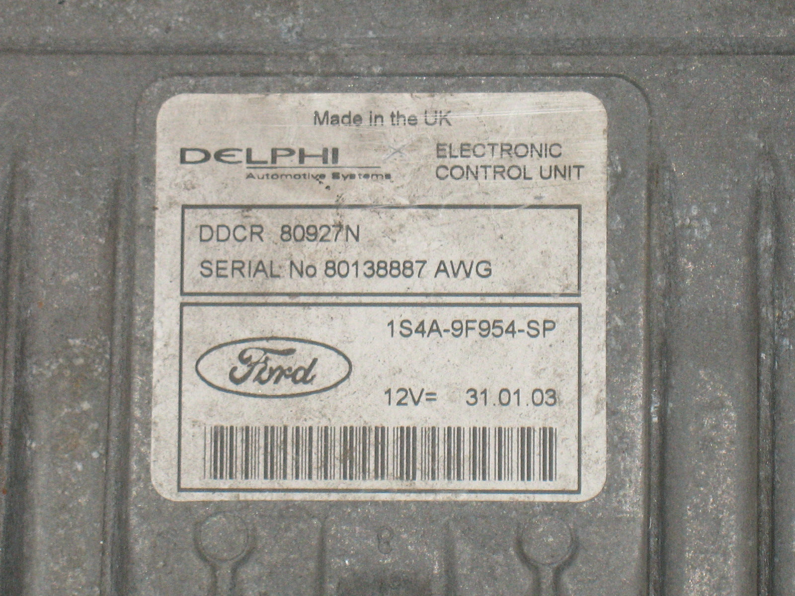 CENTRALINA MOTORE FORD FOCUS 1.8 TDCI 1S4A9F954SP DDCR 80927N 80218848 CWG