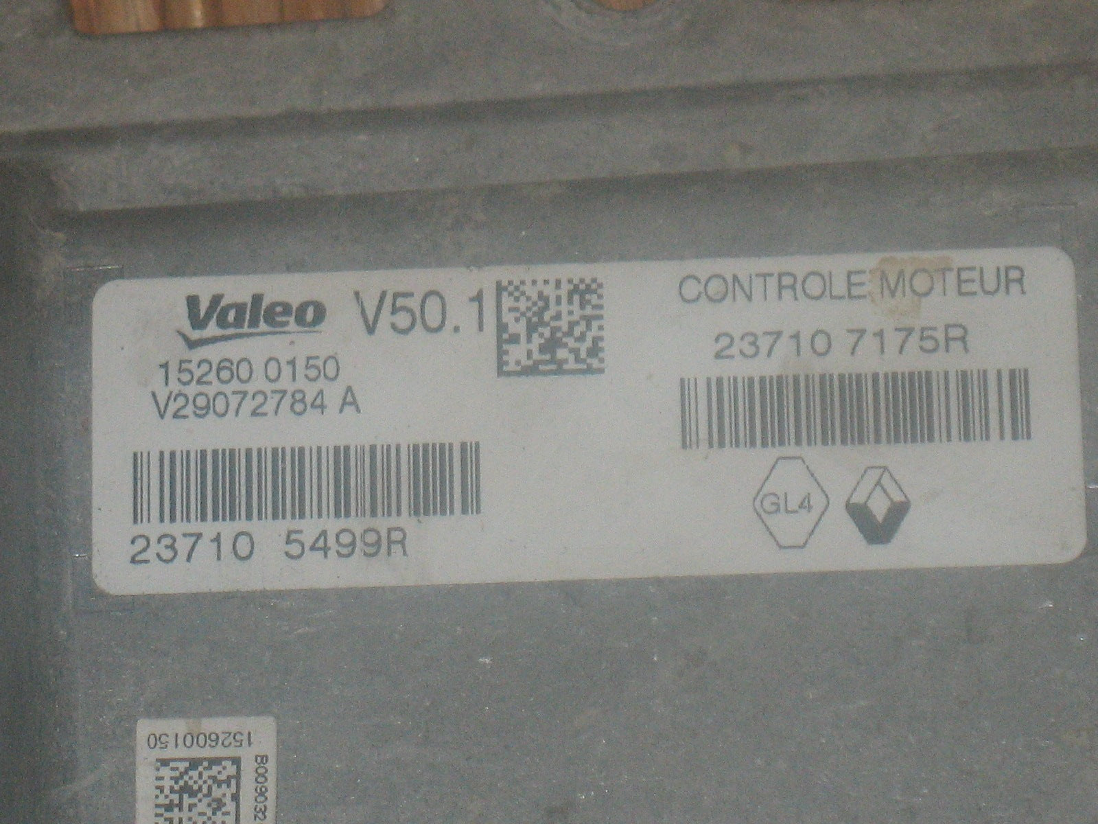 ECU CENTRALINA RENAULT CLIO DACIA V50.1 237107175R 237105499R 23710 5499R 151901657 V29072784A