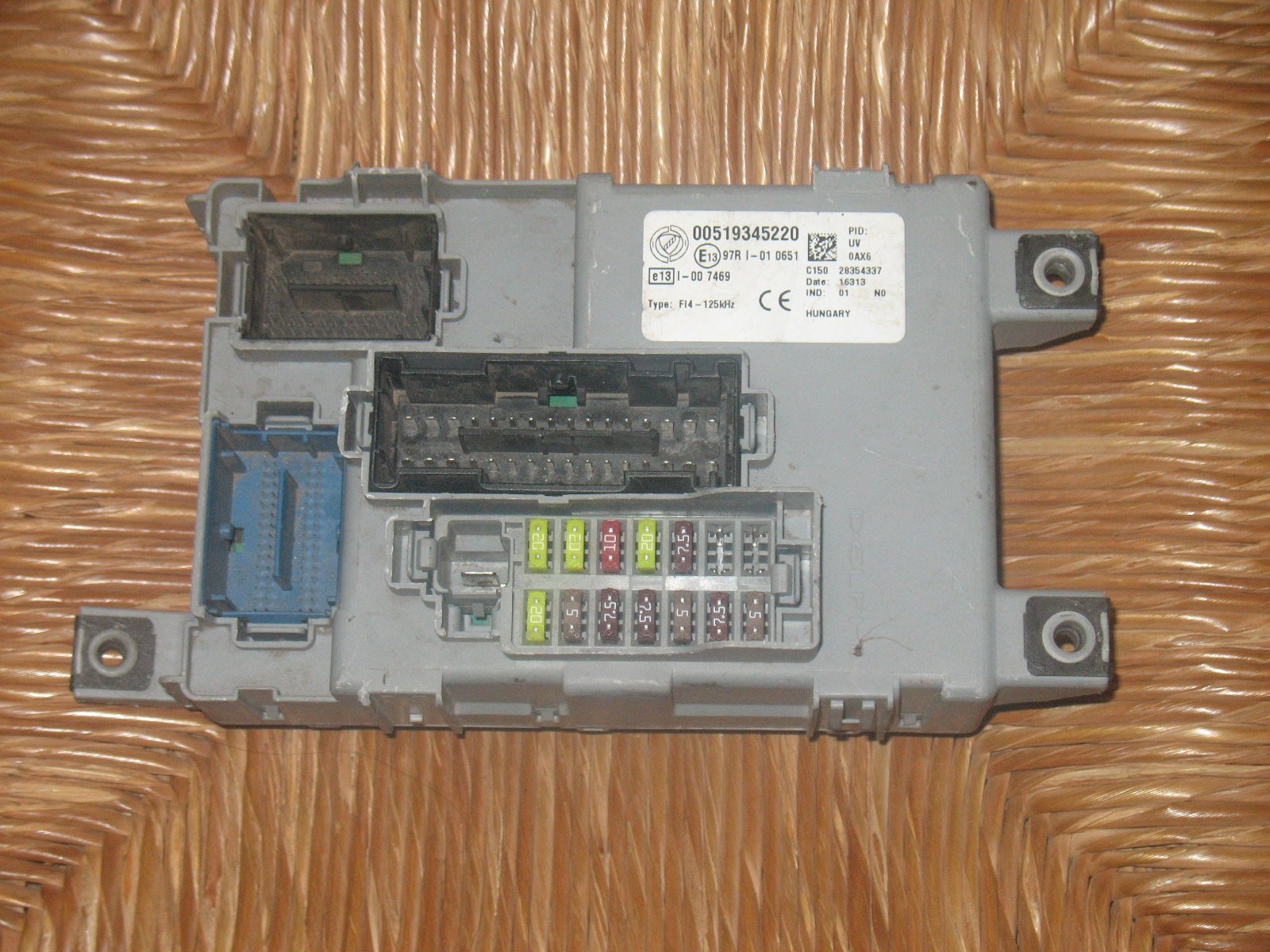 00519345220 CENTRALINA BODY COMPUTER FIAT PANDA 3 (312,319) (2012 IN POI) DELPHI