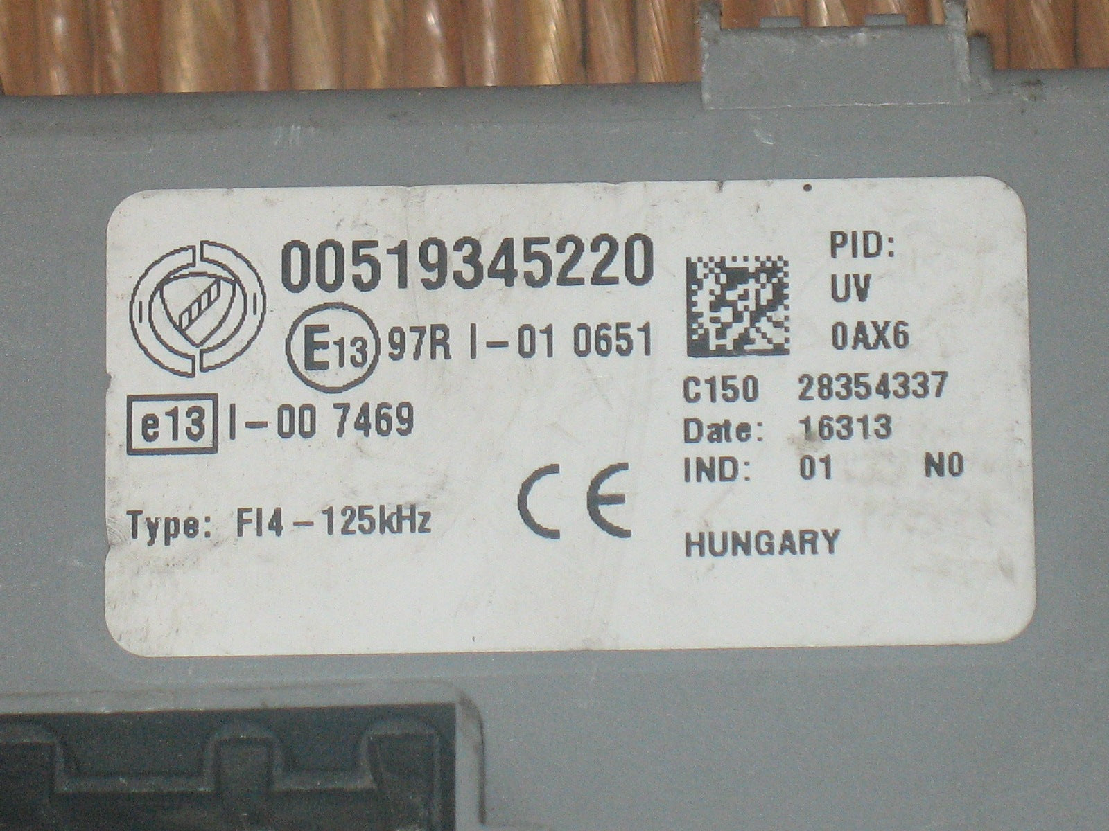 00519345220 CENTRALINA BODY COMPUTER FIAT PANDA 3 (312,319) (2012 IN POI) DELPHI