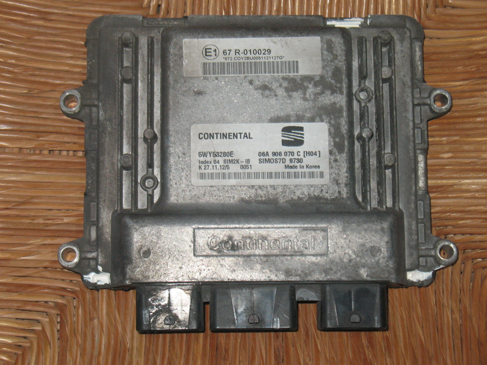 06A906070C centralina motore SEAT ALTEA 1.6 LPG 2004 5WY53280E 1766559