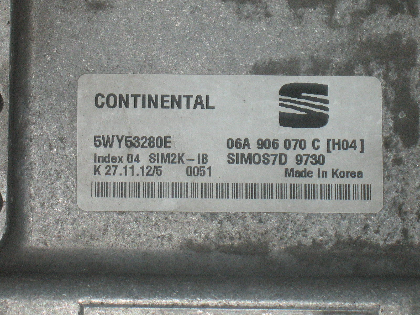 06A906070C centralina motore SEAT ALTEA 1.6 LPG 2004 5WY53280E 1766559