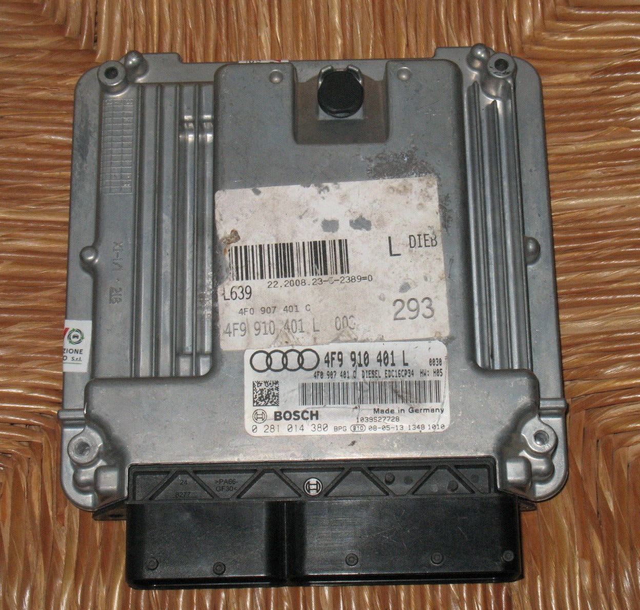 CENTRALINA MOTORE AUDI A6 3.0 TDI BOSCH 0281014380 4F9910401L EDC 16CP34-4.5 EDC16CP34-4.5