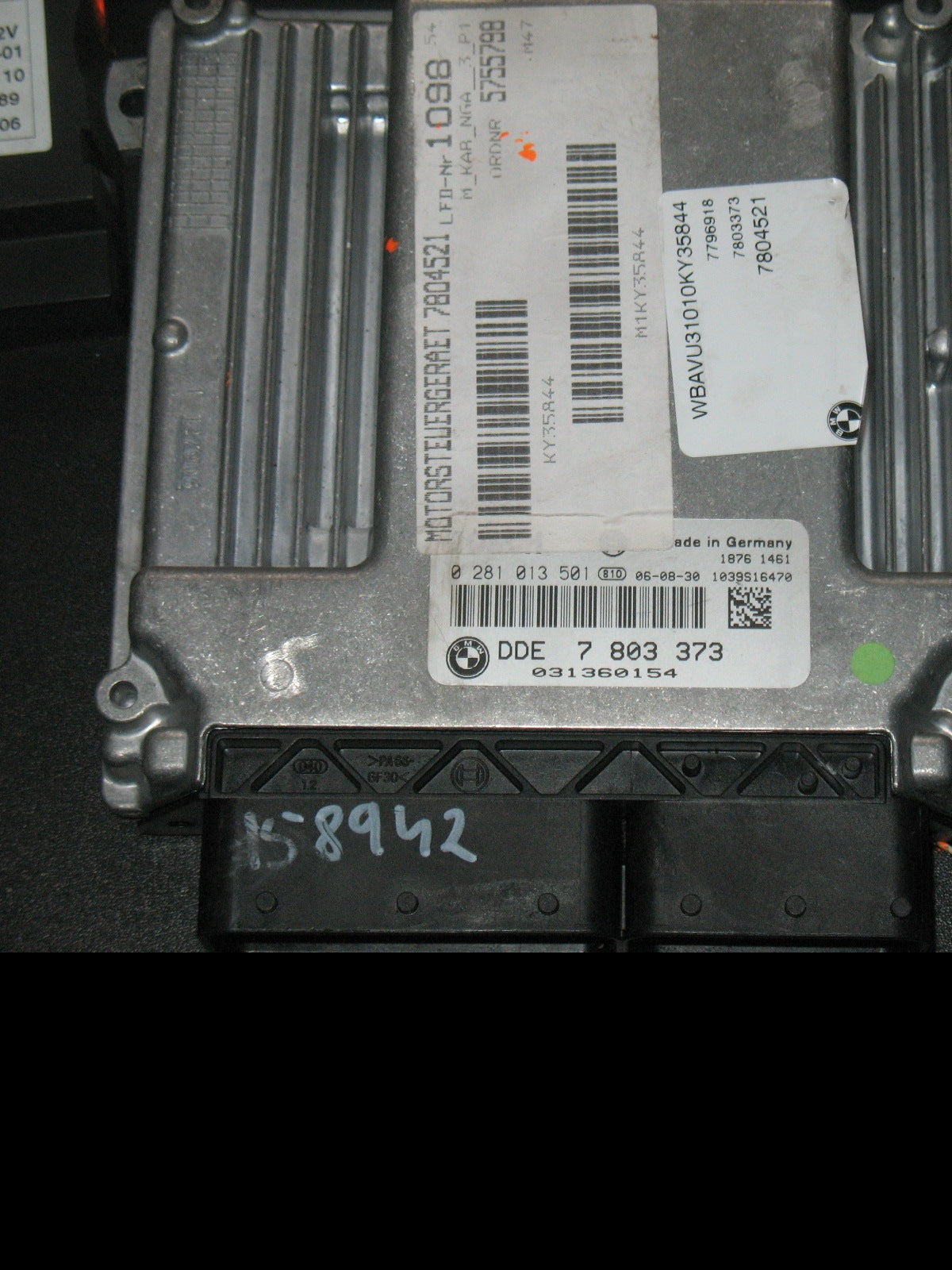 ECU KIT Centralina BMW E91 320 0281013501 DDE7803373 EDC16C35 5WK49511