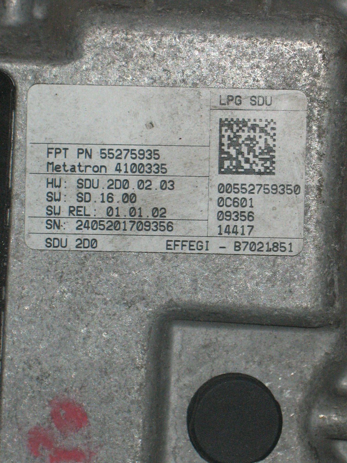 55275935 4100335 Centralina Gpl Metatron Lpg Sdu Fiat Tipo 500X 1.4 16V T-Jet