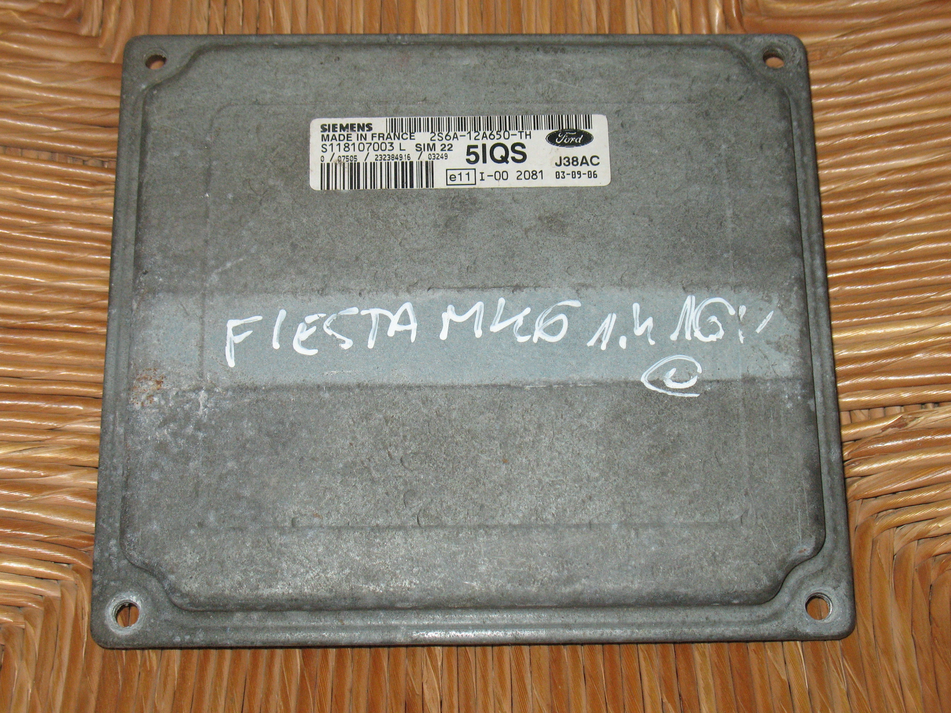 CENTRALINA MOTORE FORD FIESTA 1.4 SIEMENS S118107003 L S118107003L 2S6A-12A650-TH 2S6A12A650TH 5IQS SIM22