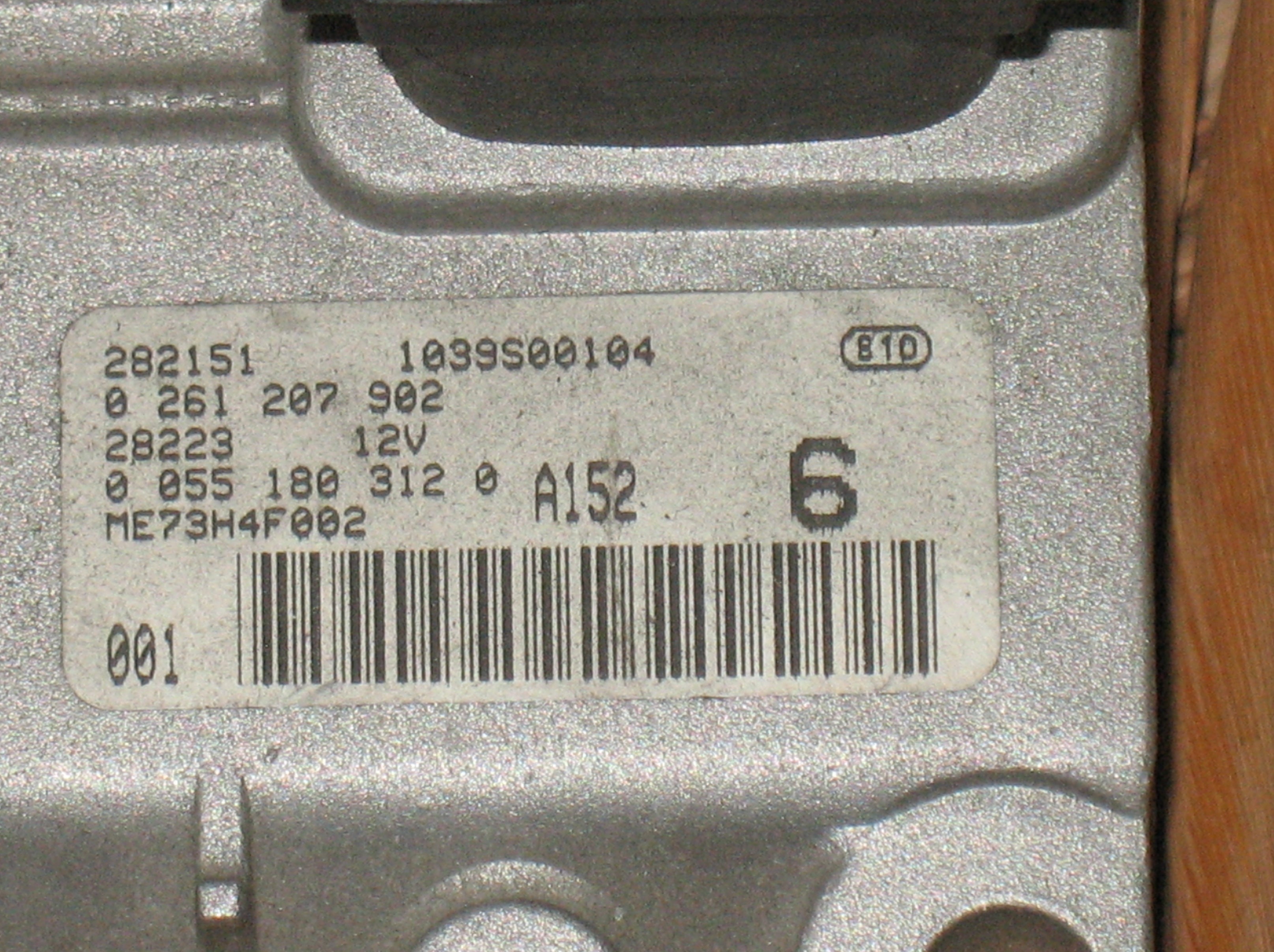 ECU FIAT PUNTO 1.2 16V 0261207902 ME73HF002 1039S00104