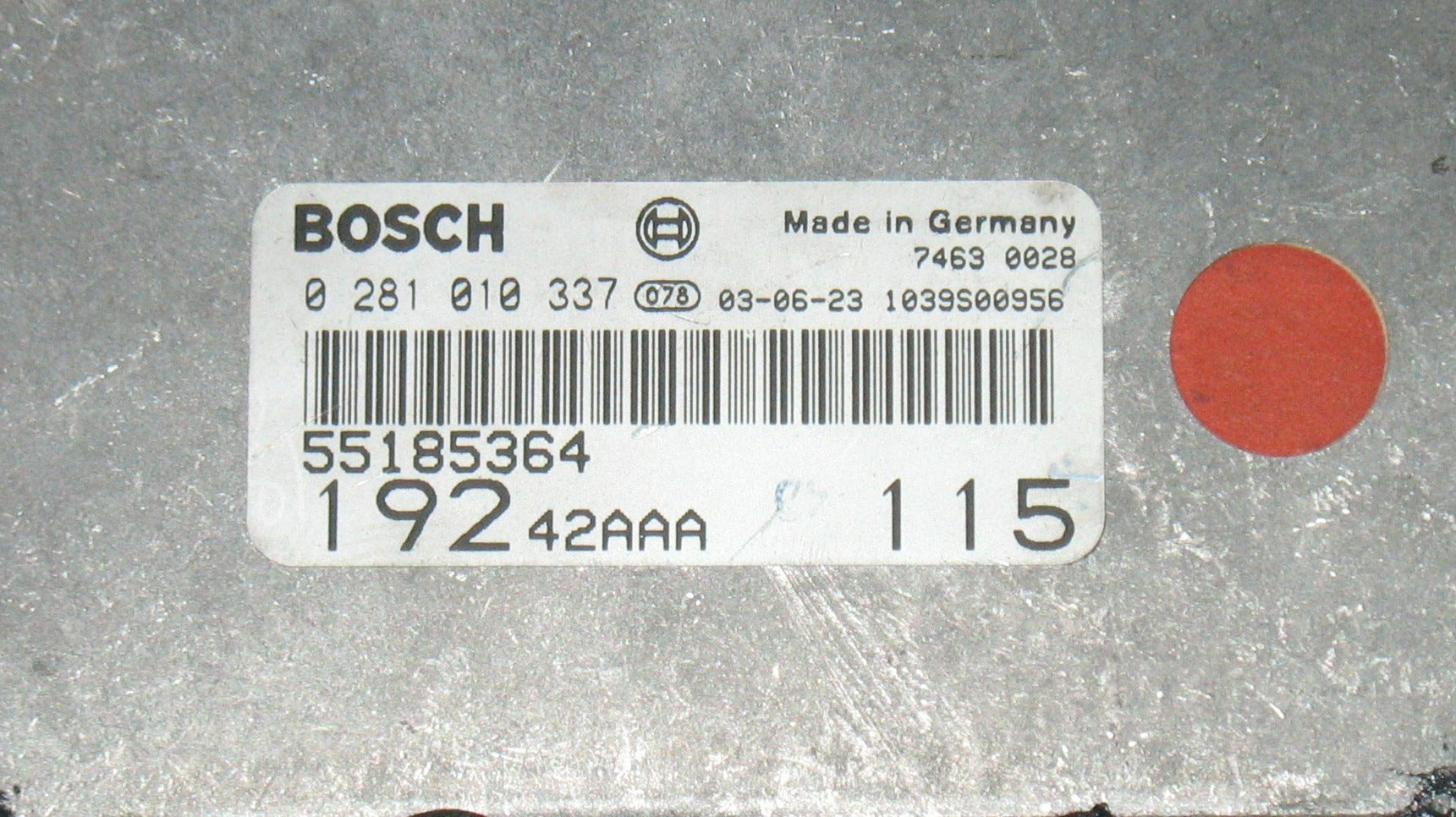 ECU FIAT STILO 1.9 JTD BOSCH 0281010337 55181457 55182953 EDC 15C7-2.3