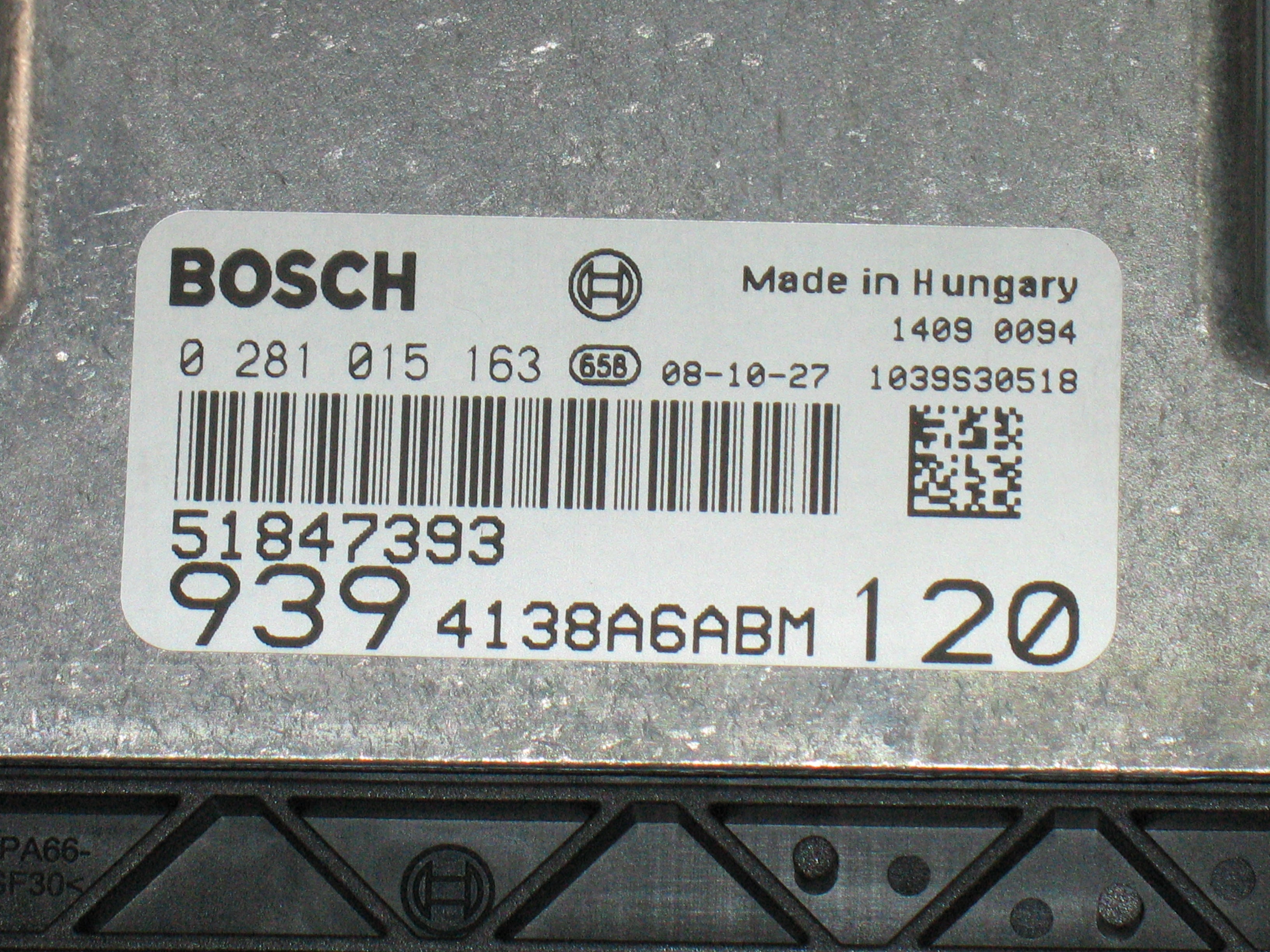 ALFA ROMEO 159 1.9 JTDM 0281015163 ECU 51821928 EDC16C39