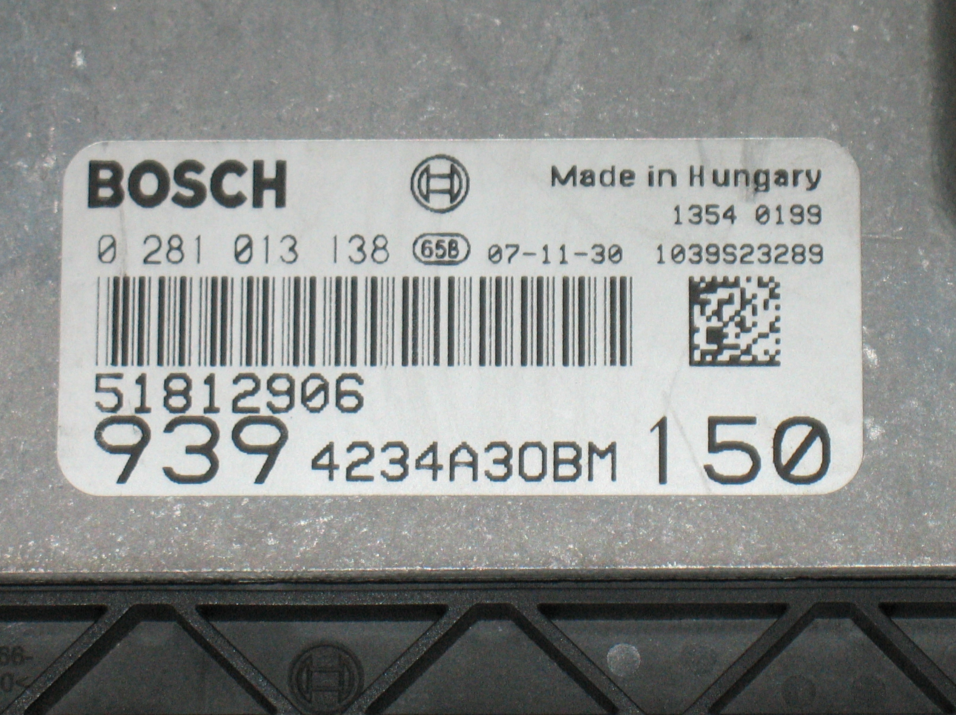 ECU CENTRALINA ALFA ROMEO 159 0281013138 55204661 4234A30AM