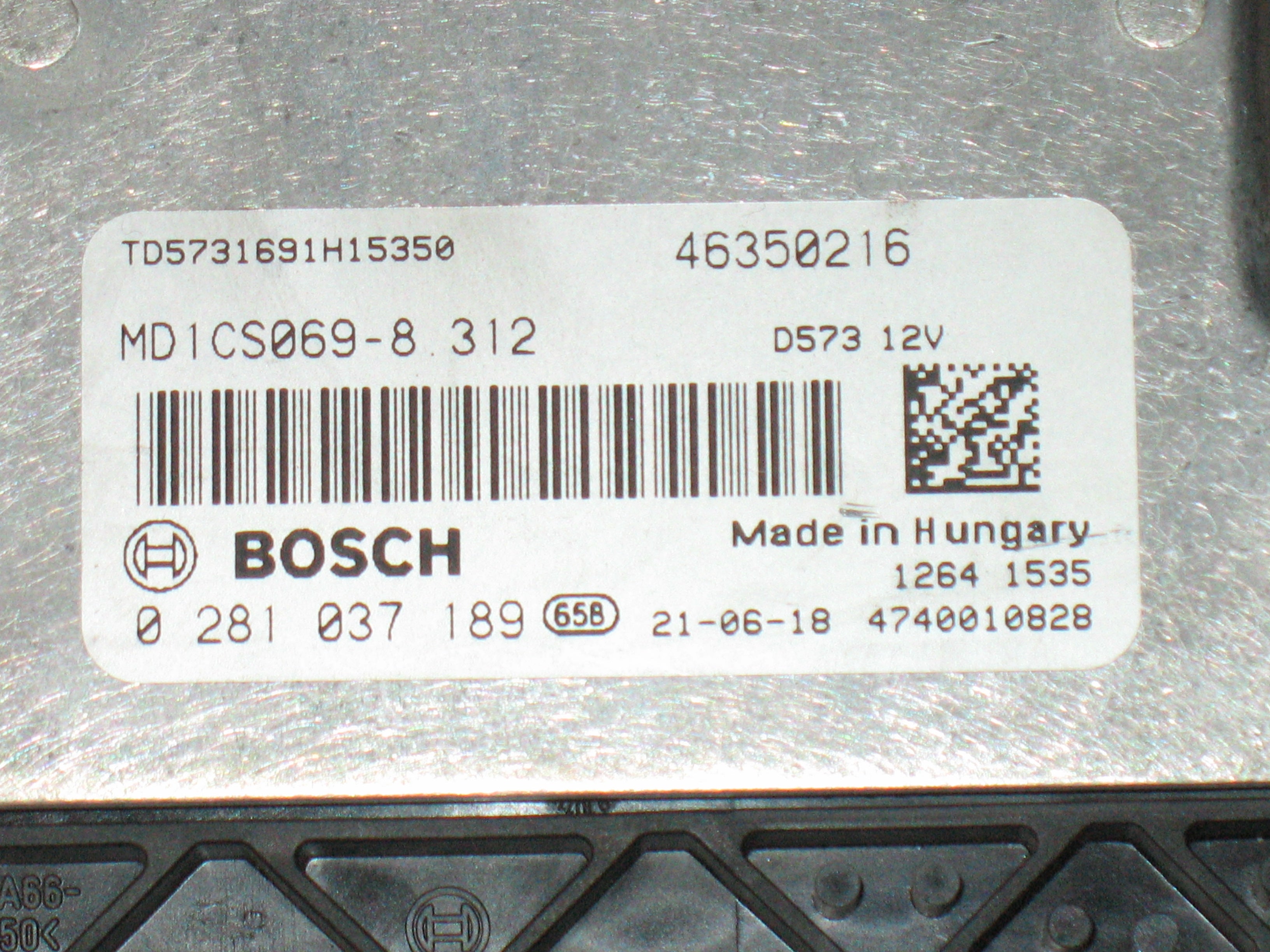 Fiat Ducato IV 2.2 eu6d Bosch MD1CS069 0281037189 084645 EDC17CP37