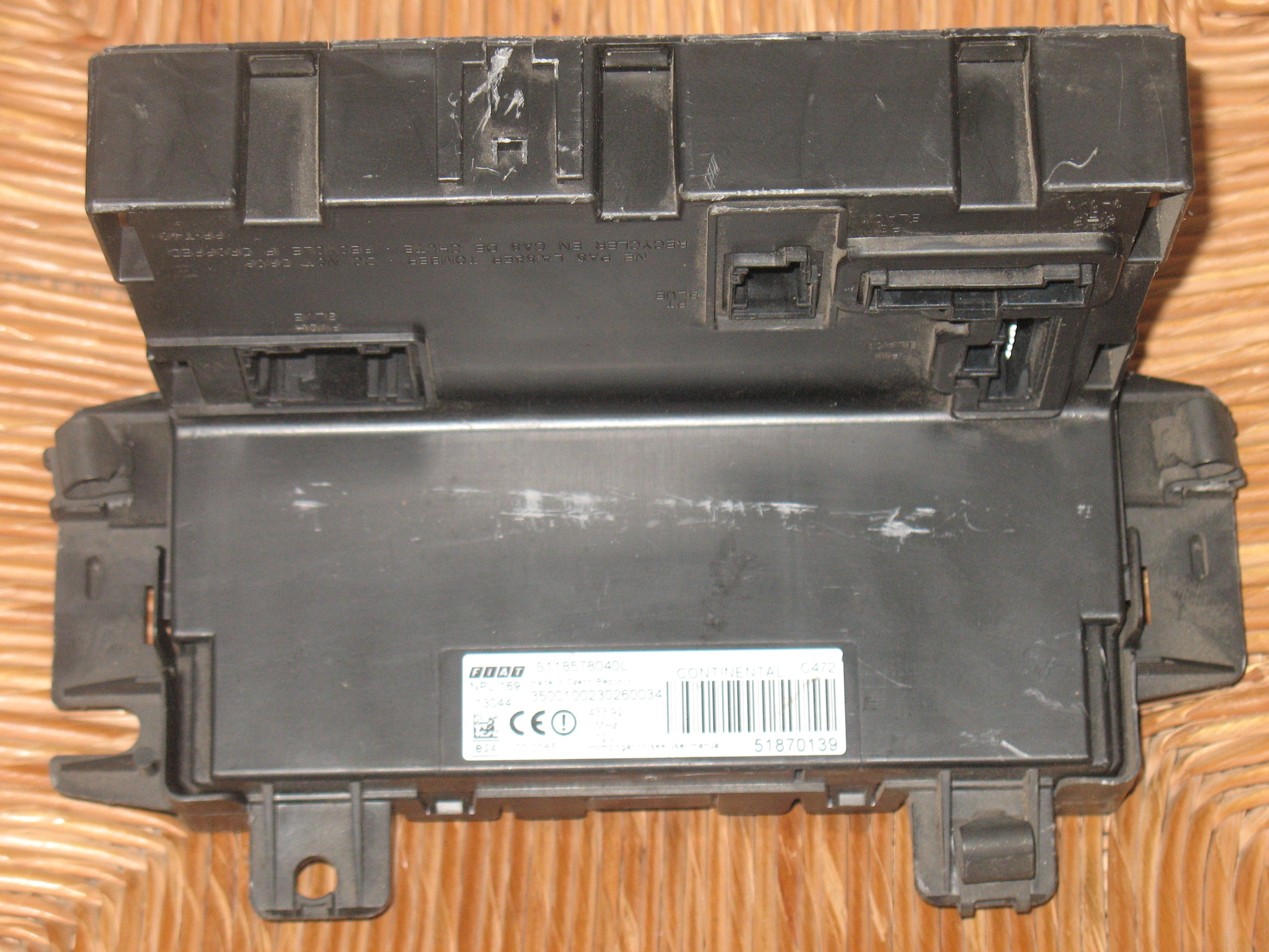 S118578040L CONTINENTAL BODY COMPUTER FIAT 51870139