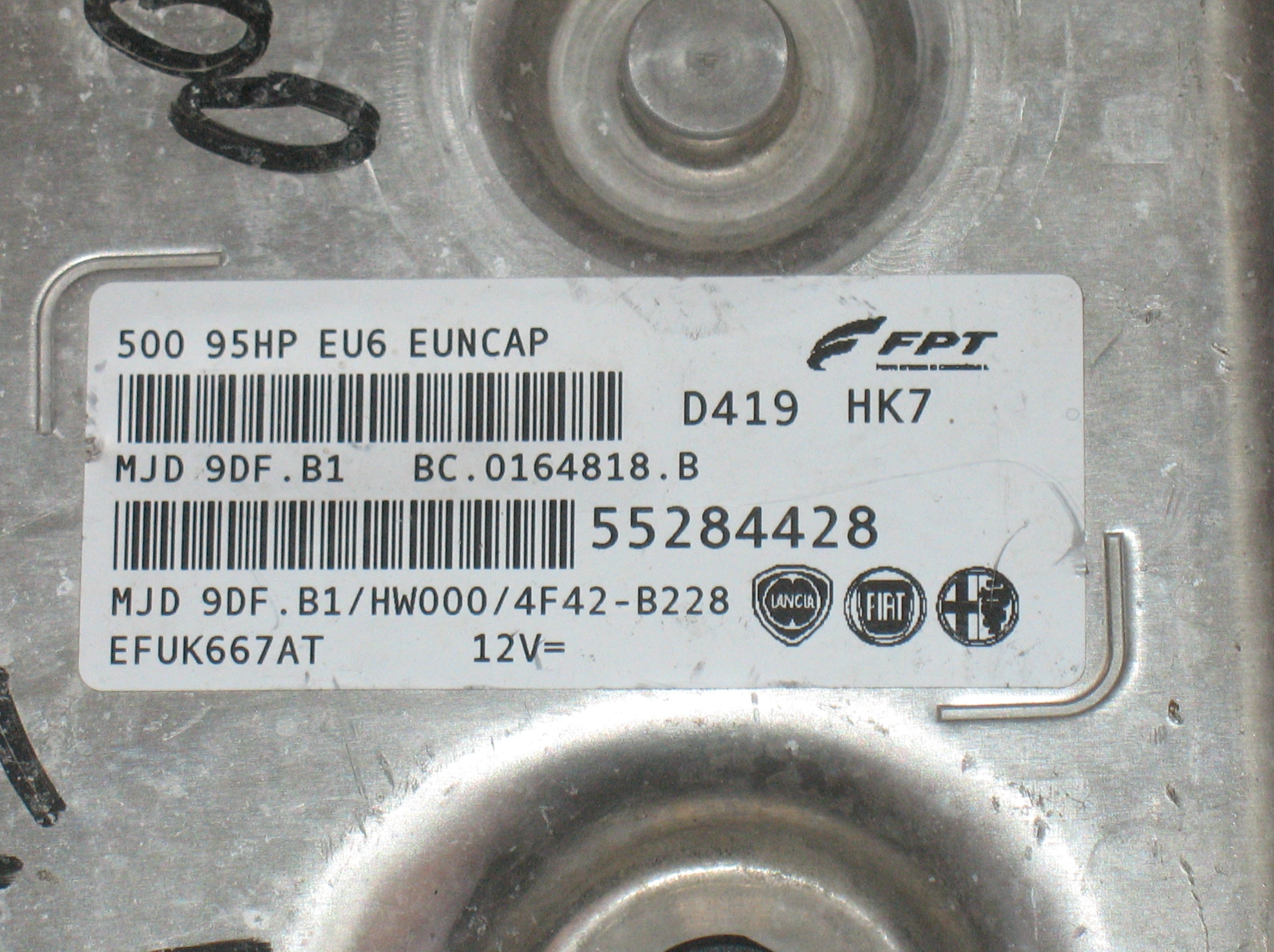 Ecu centralina motore MAGNETI MARELLI MJD 9DF.B1 BC.0164818.B FIAT 500 II 1.3 JTD 95HP 55284428 HW000 4F42B228