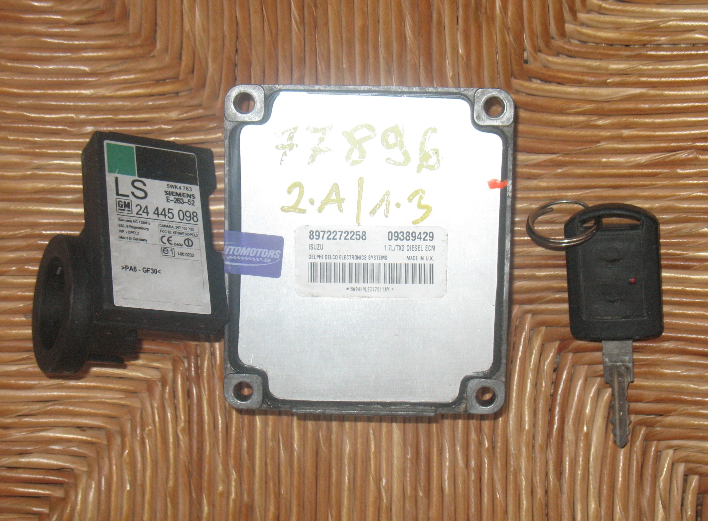 ECU Opel Corsa C 1.7 DTI Mod. ISUZU 8972272258 - 09389429 con sensore immobilizer 24445098