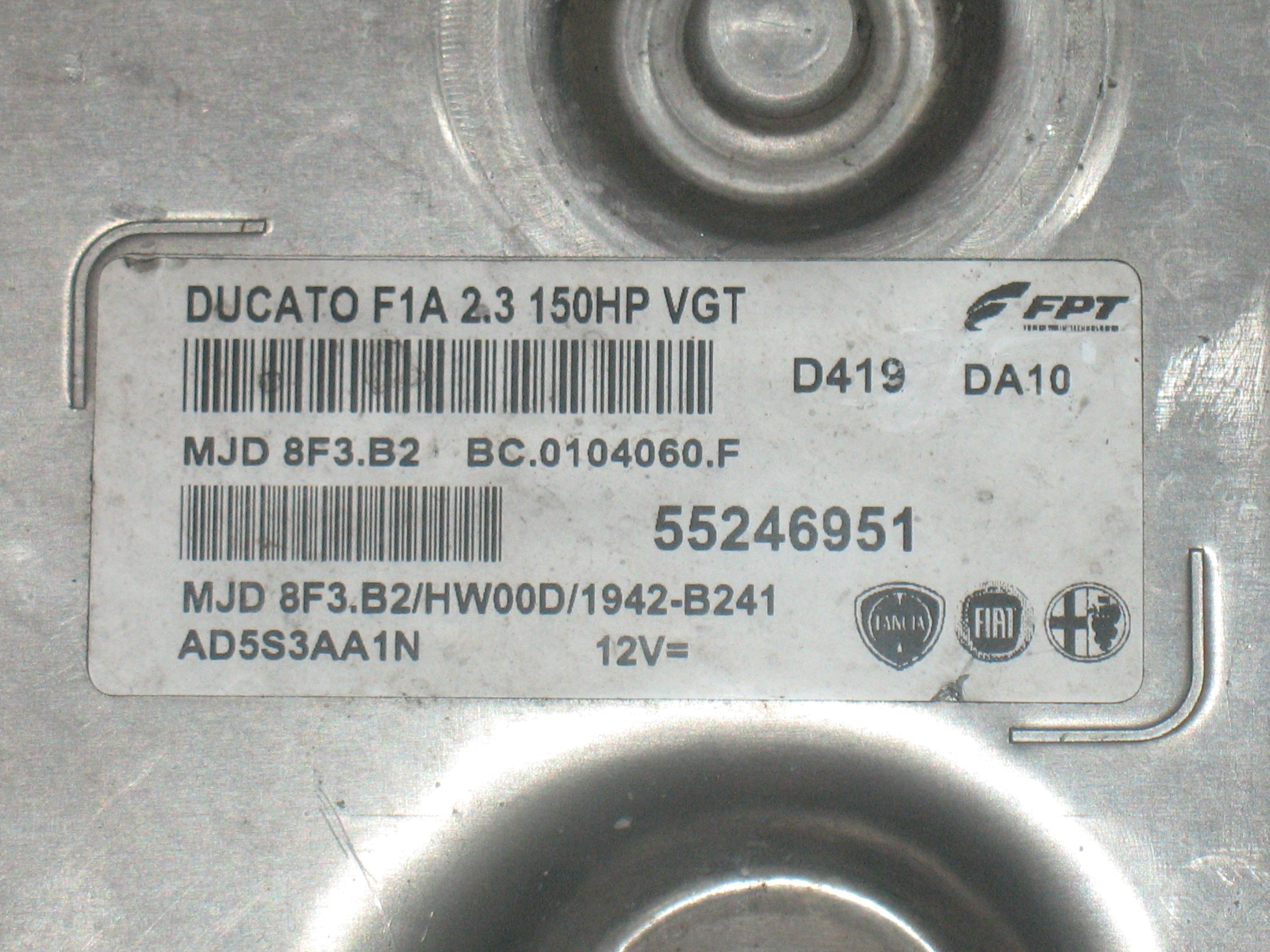 CENTRALINA MOTORE FIAT DUCATO 2.3 HPI MAGNETI MARELLI MJD 8F3.B2 MJD8F3B2 55246951