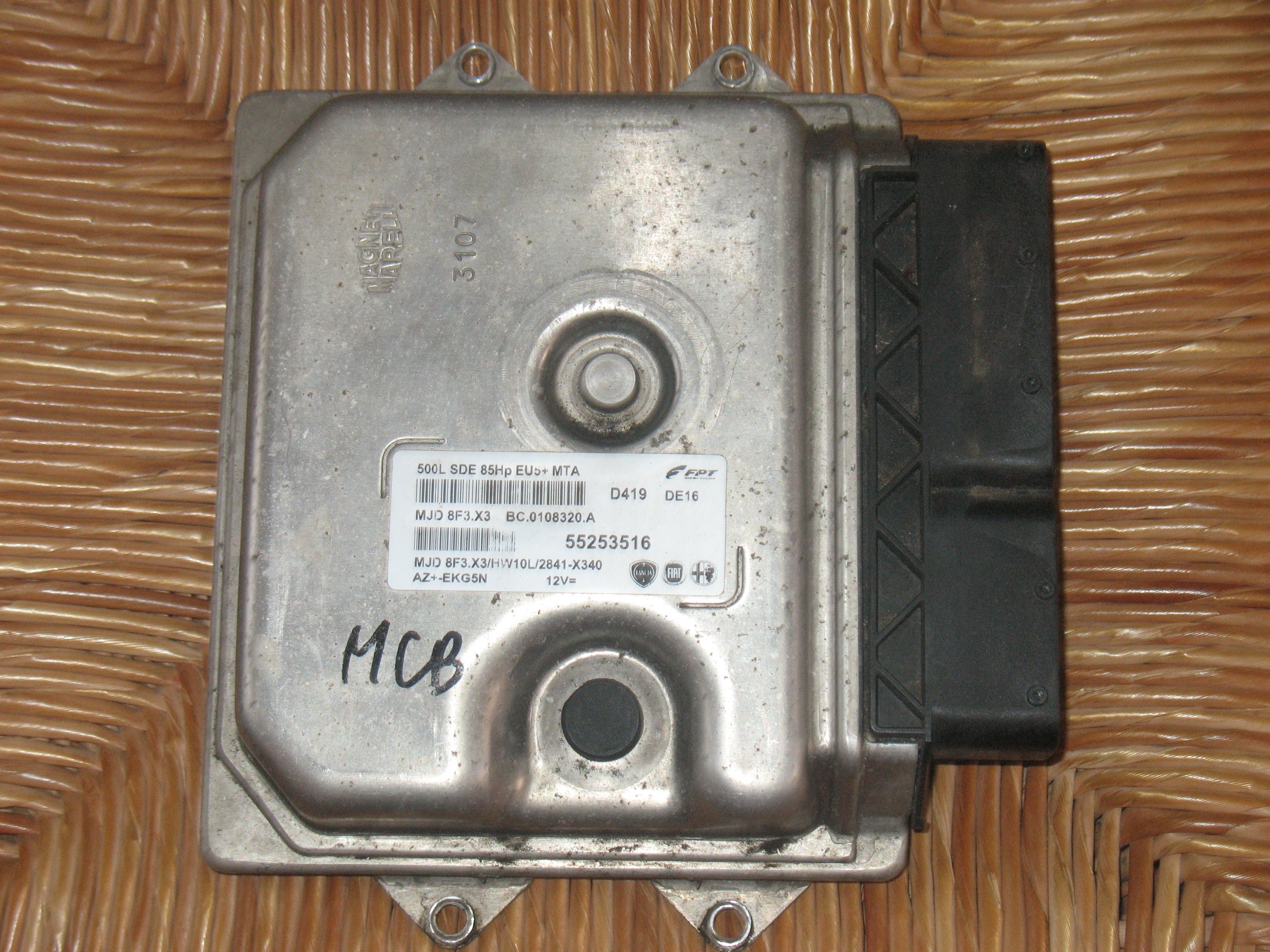 55253516 CENTRALINA ECU MOTORE FIAT 500L 1.3 MJT BC.0108320.A 8F3.X3