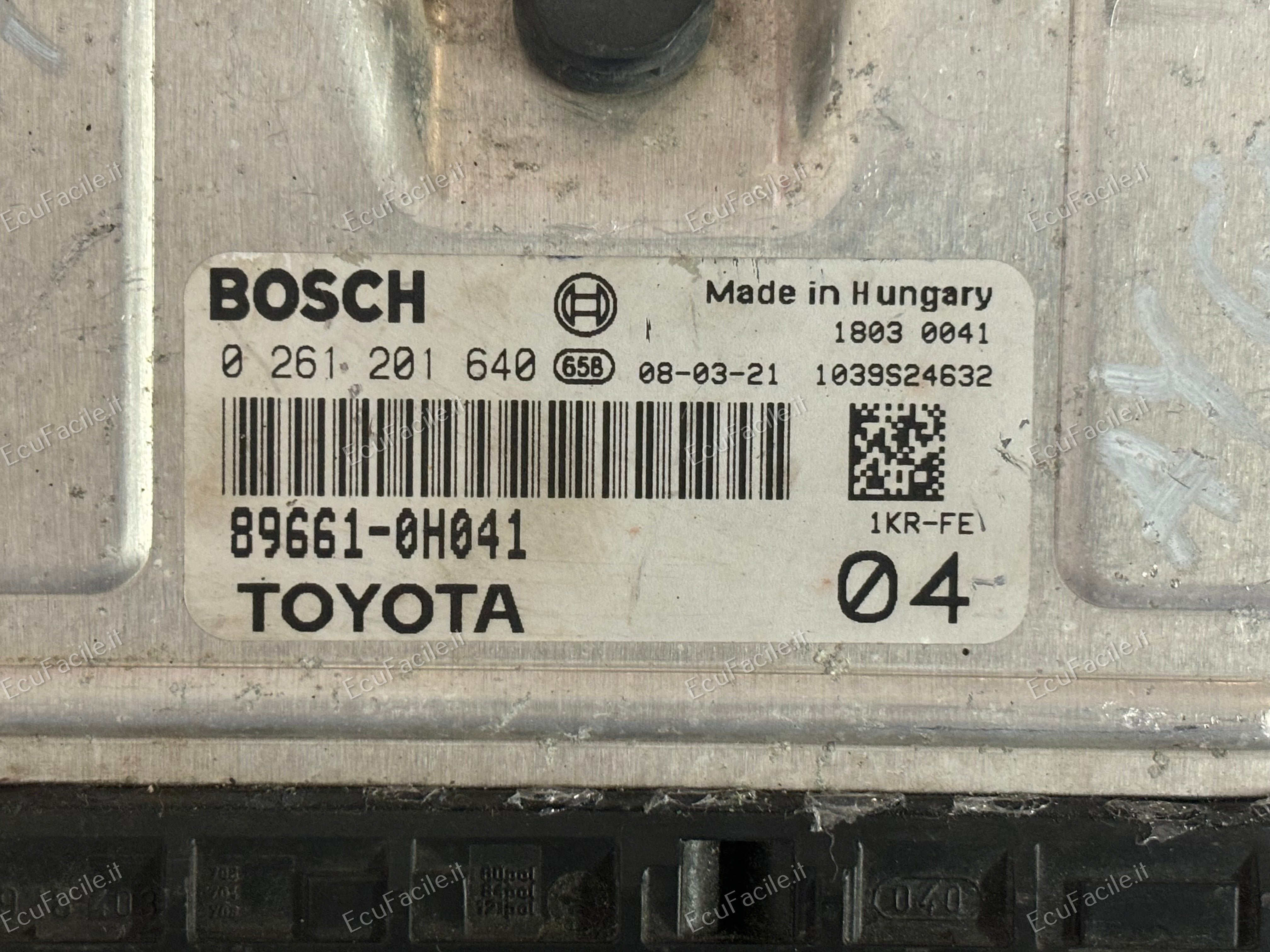 0261201640 CENTRALINA MOTORE TOYOTA AYGO BOSCH ME7.9.5 89661-0H041