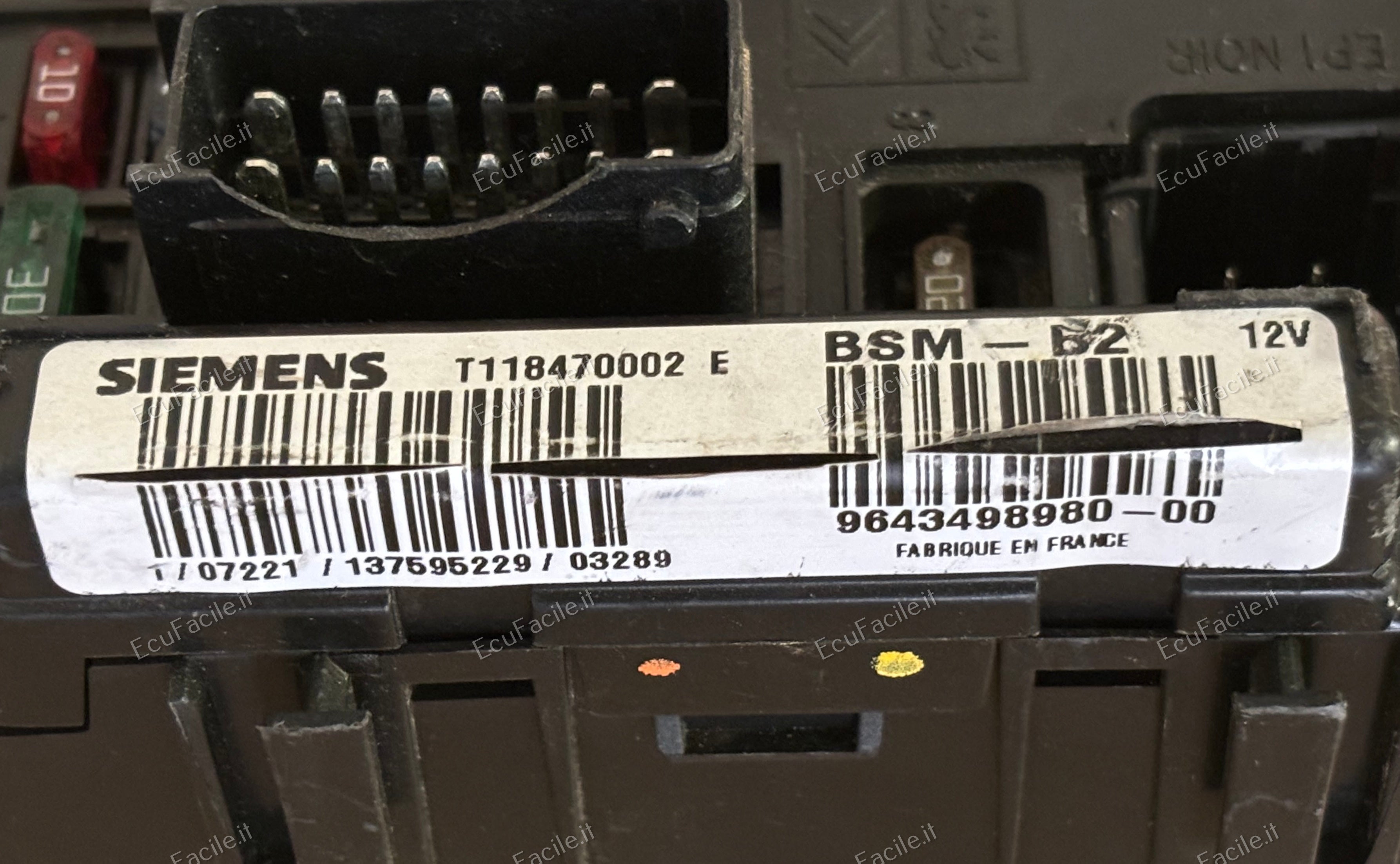 BSM B2 PEUGEOT 206 1.4 S118470002E 9643498980 T118470002