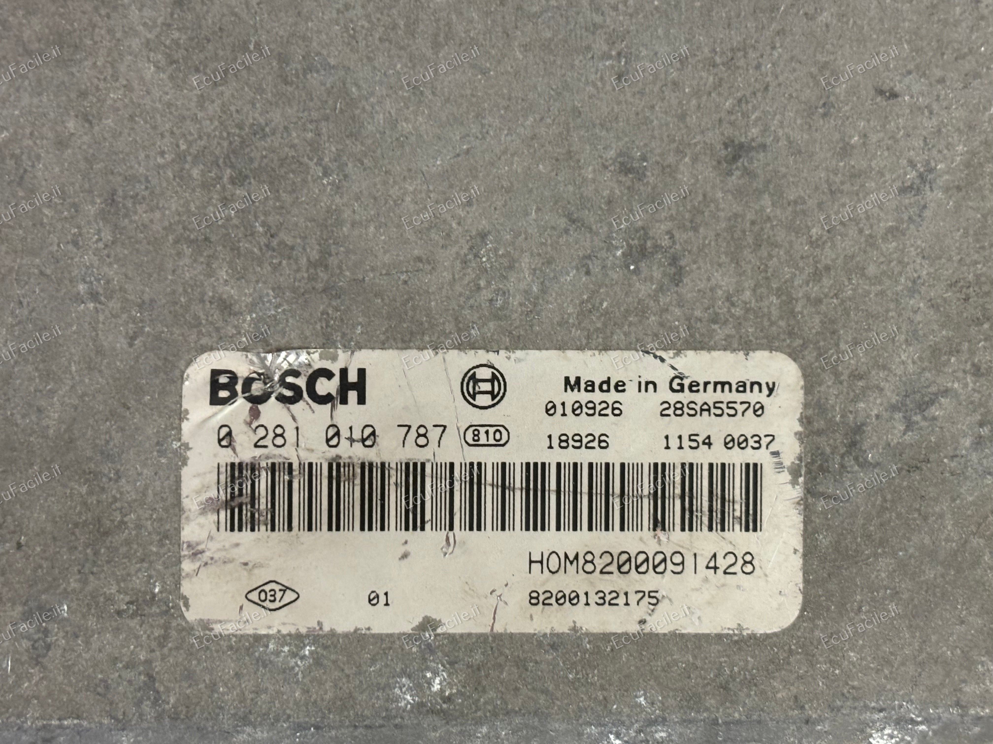 ECU RENAULT MASTER 2.2 DCI 0281010787 HOM8200091428 8200132175