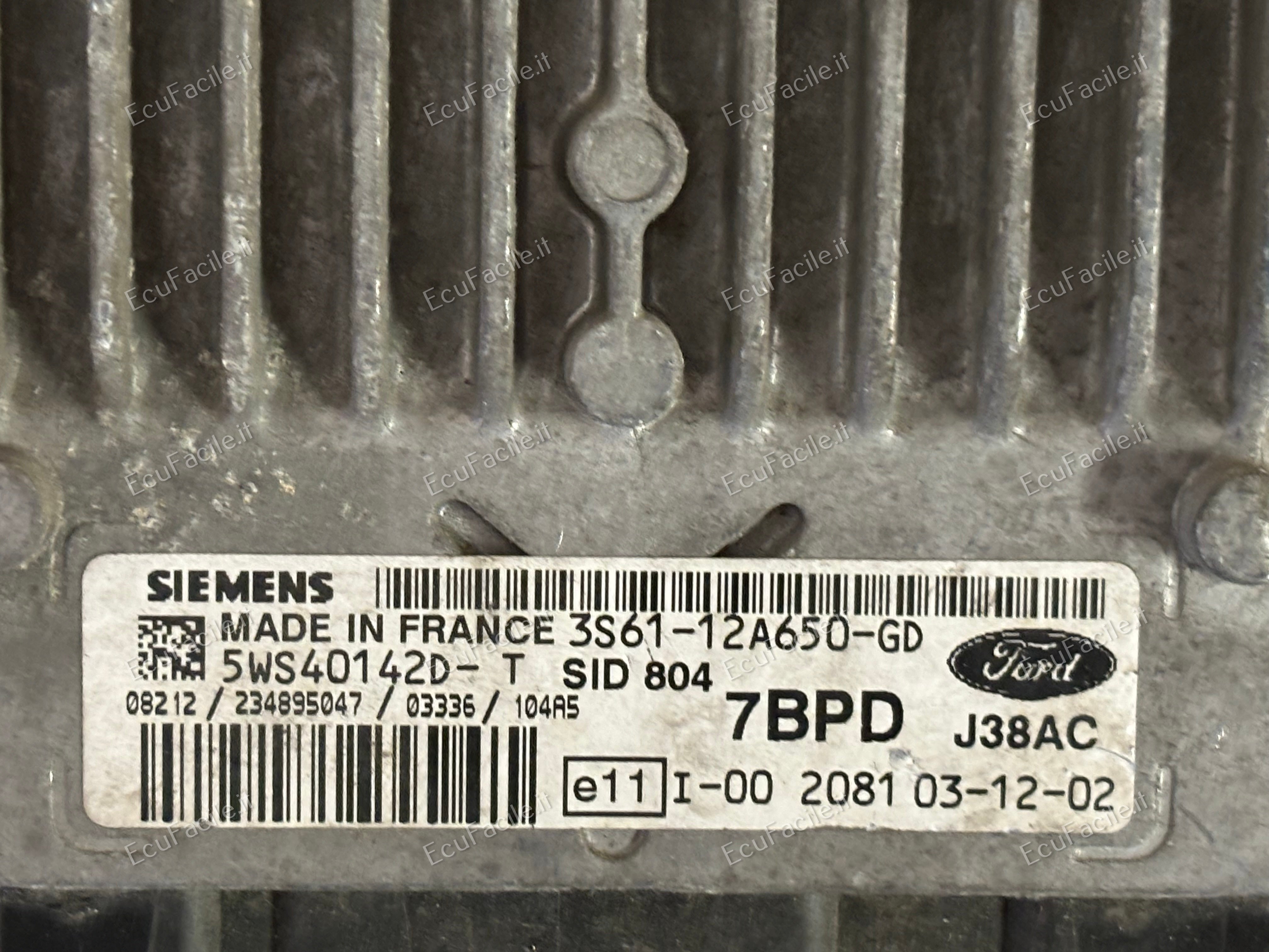 ECU FORD FUSION 1.4 5WS40142D-T 7BPD 3S61 SID804