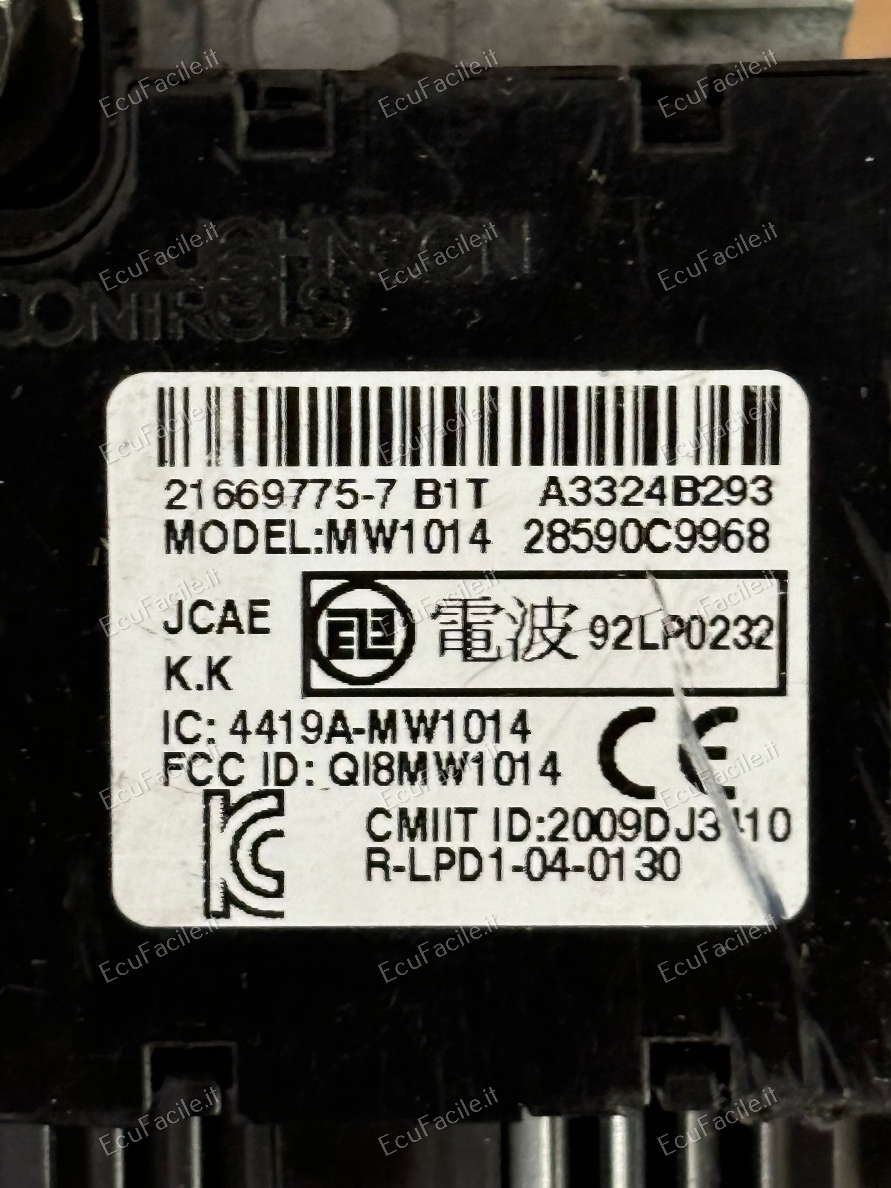 KIT CENTRALINA MOTORE NISSAN Micra Nec001-845 279175
