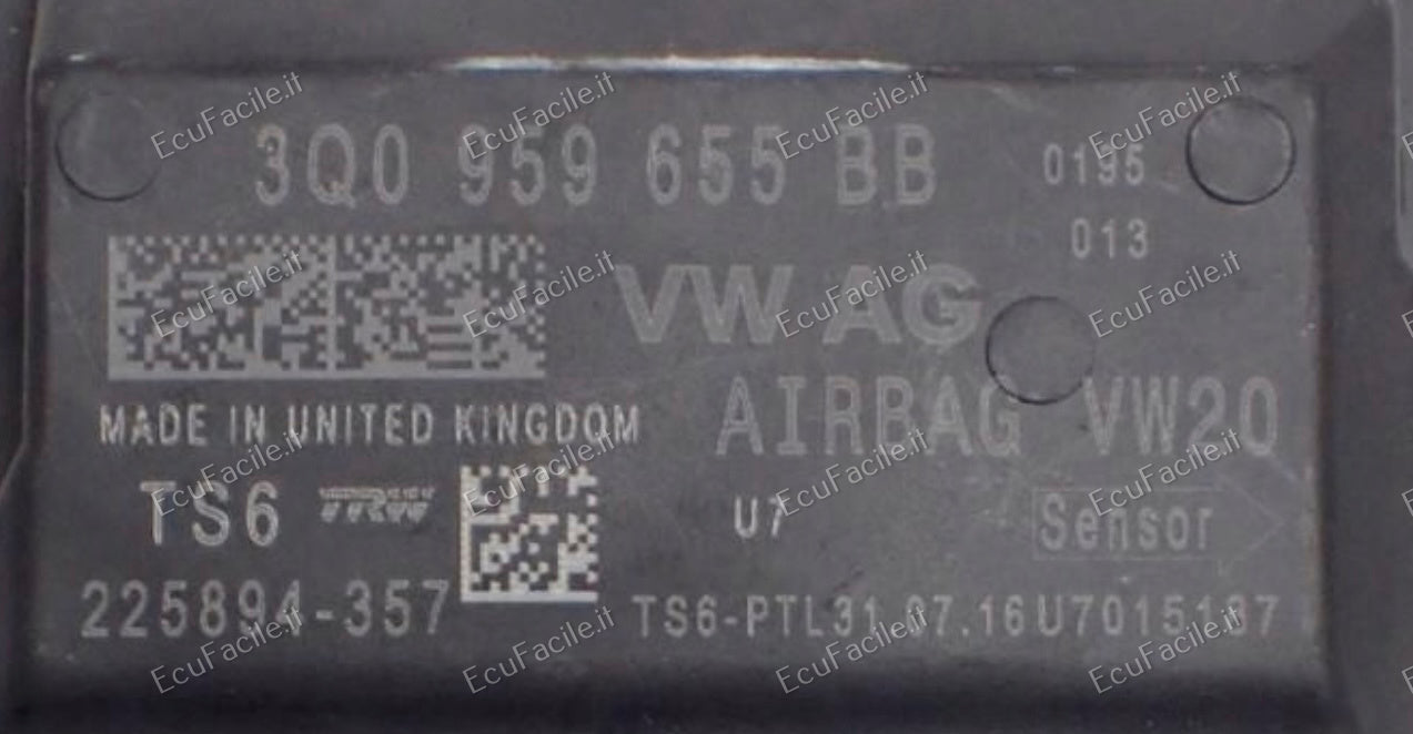 MODULO SENSORE AIRBAG 3Q0959655BB VW PASSAT B8 16R