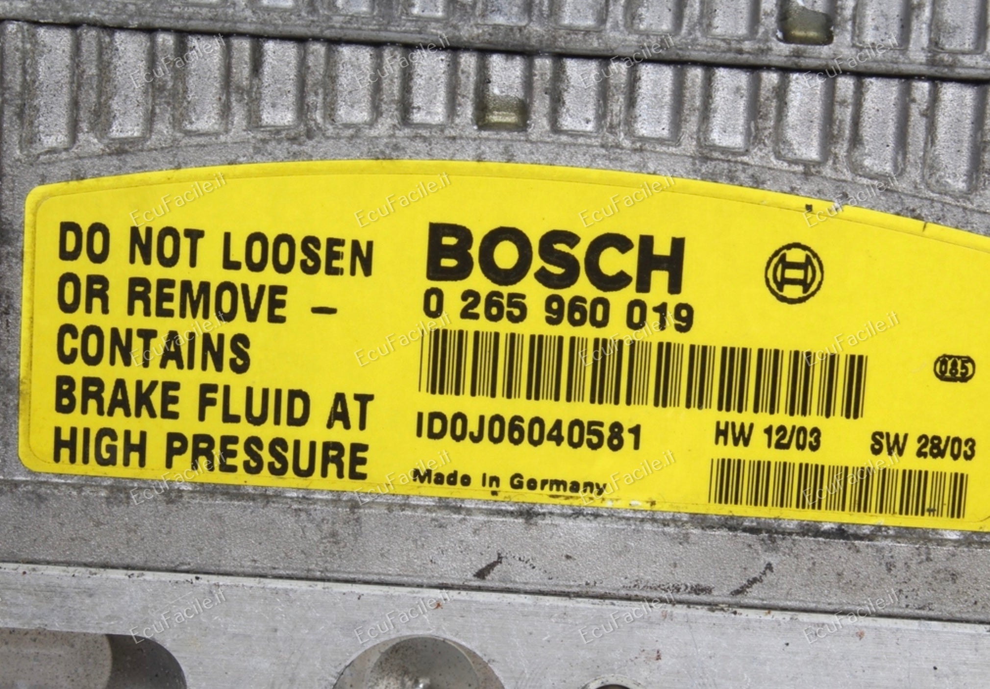 POMPA ABS SBC MERCEDES classe E W211 S211 0265960019 A0054310512