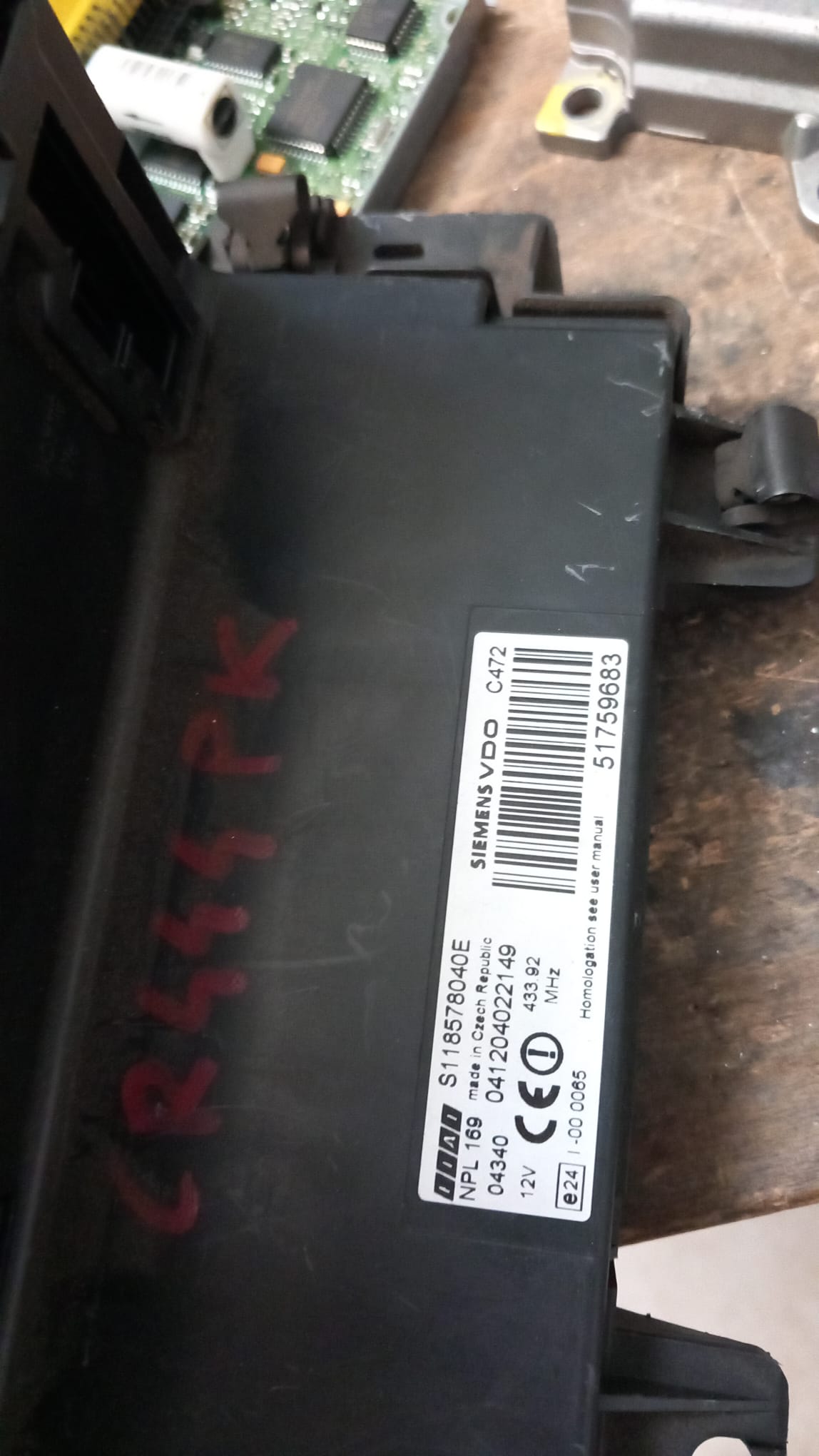 Body computer fiat panda 51759683 vdo s118578040d S118578040F