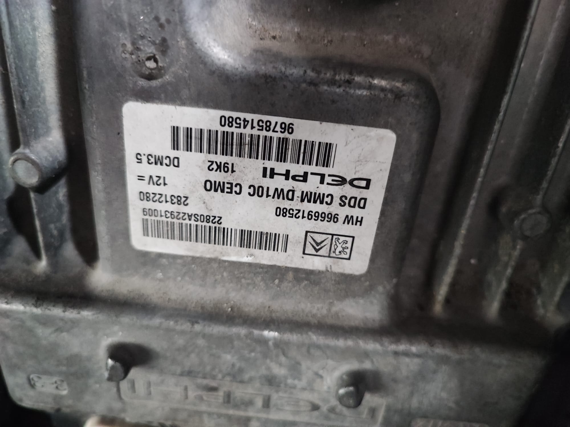 ECU CITROEN PEUGEOT 2.0 FIAT SCUDO HDI DELPHI 28312280 HW 9666912580 HW9666912580 DCM3.5