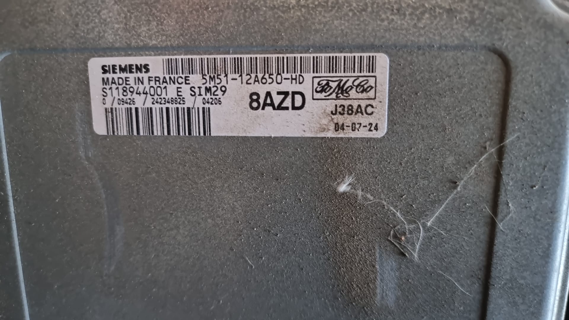 ECU FORD FOCUS 1.6 16V S118944001E 5M51-12A650-HD 8AZD SIM29