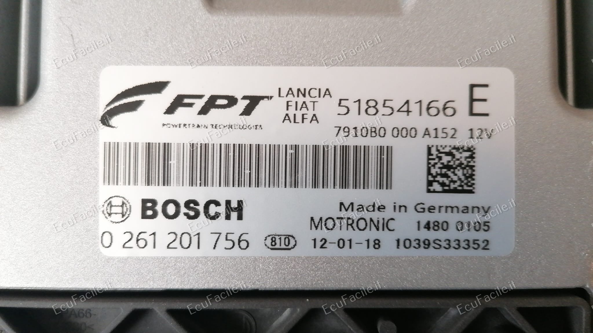 ECU ME7 9.10 FIAT 500 ABARTH 1.4 0261201756 51832948H 51854166E