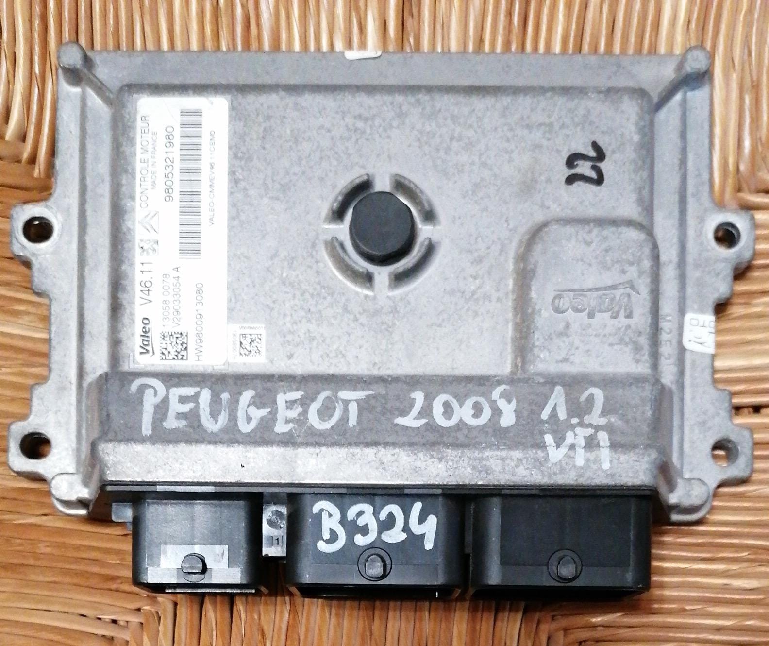 Ecu Peugeot 208 C3 9805321980 HW9800913080 V46.11 V29033054A