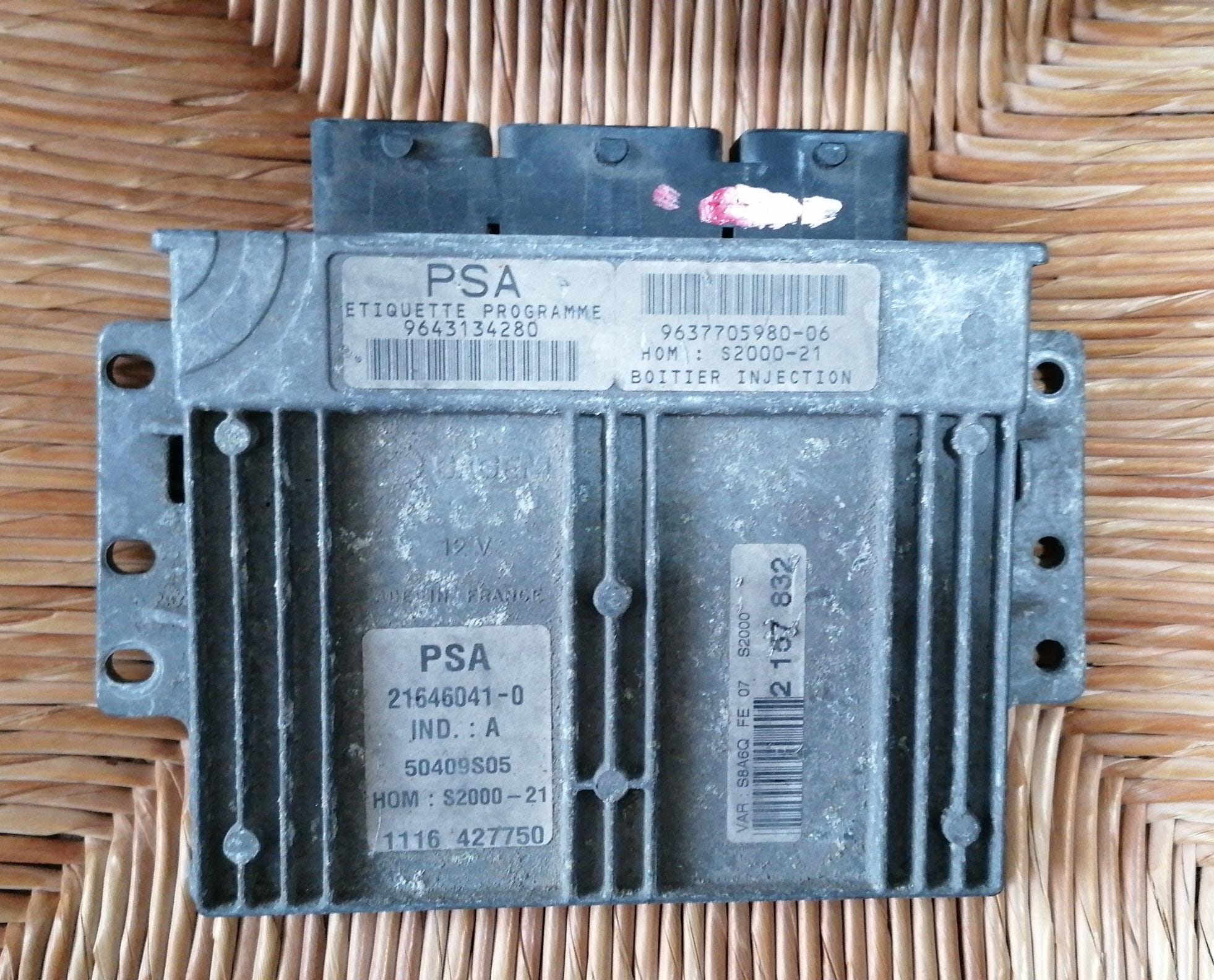ECU PEUGEOT 106 SAXO 1.4 KFW S2000-21 9641815480 9637705980-03